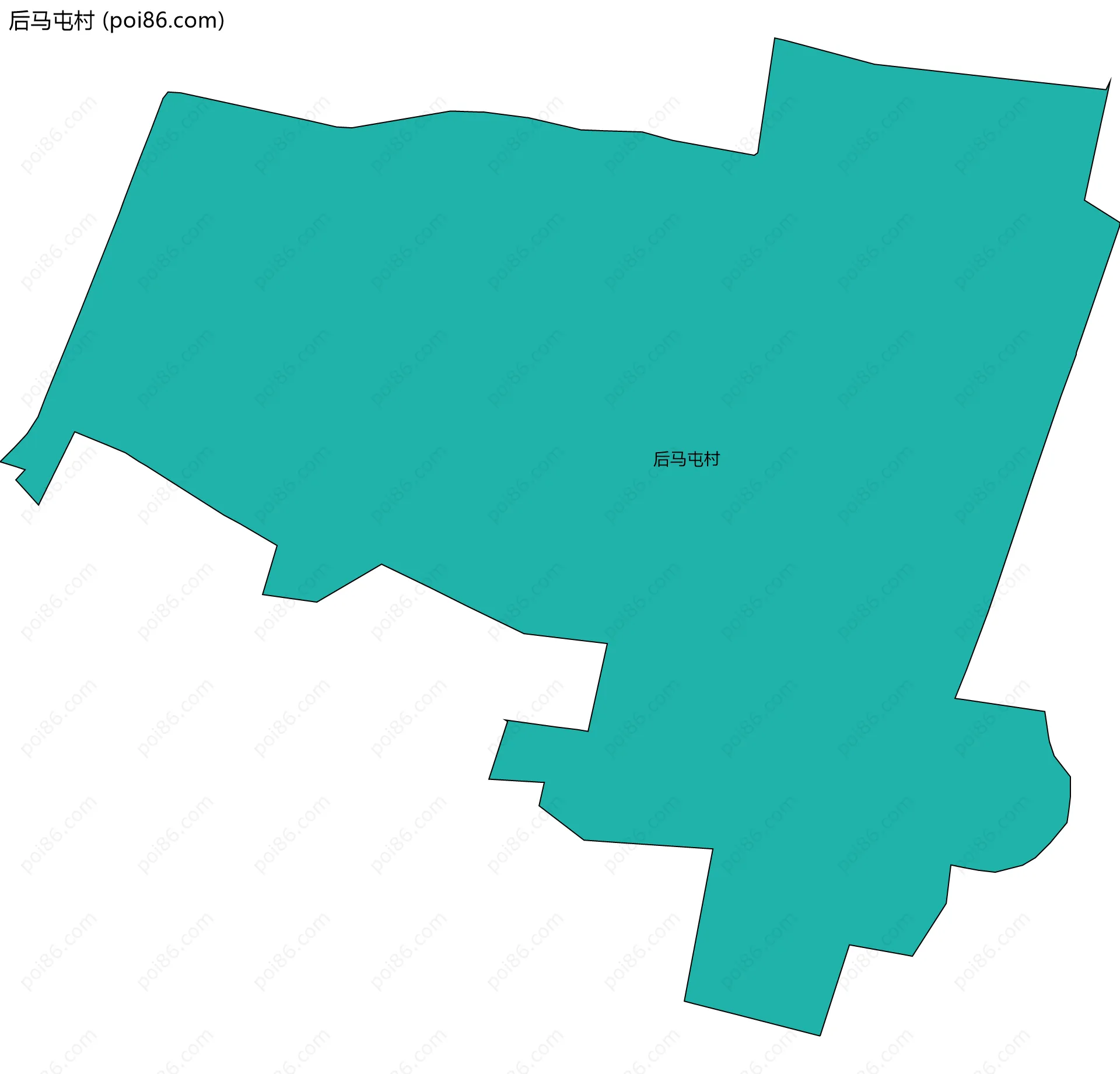 后马屯村边界地图