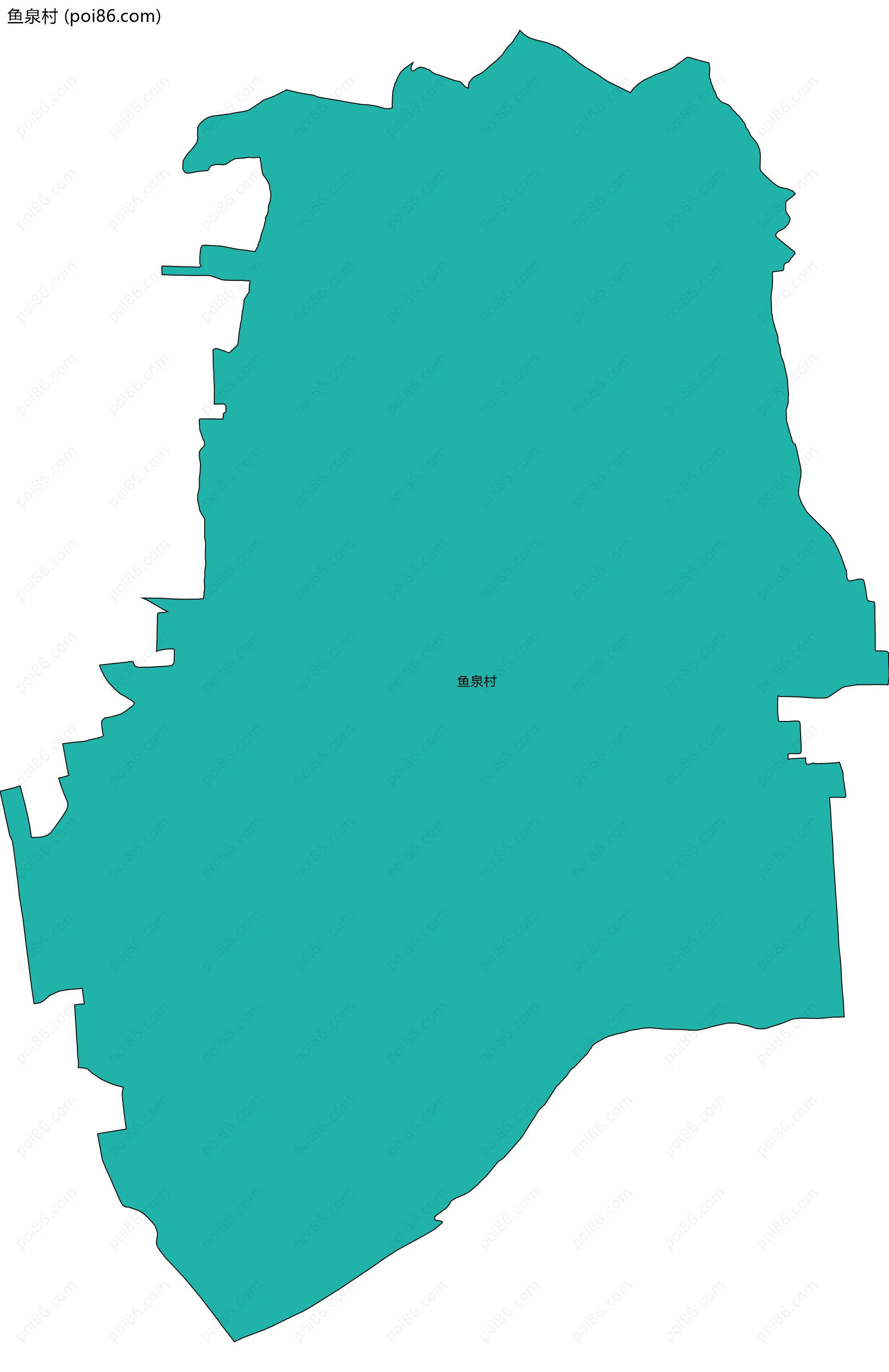 鱼泉村边界地图