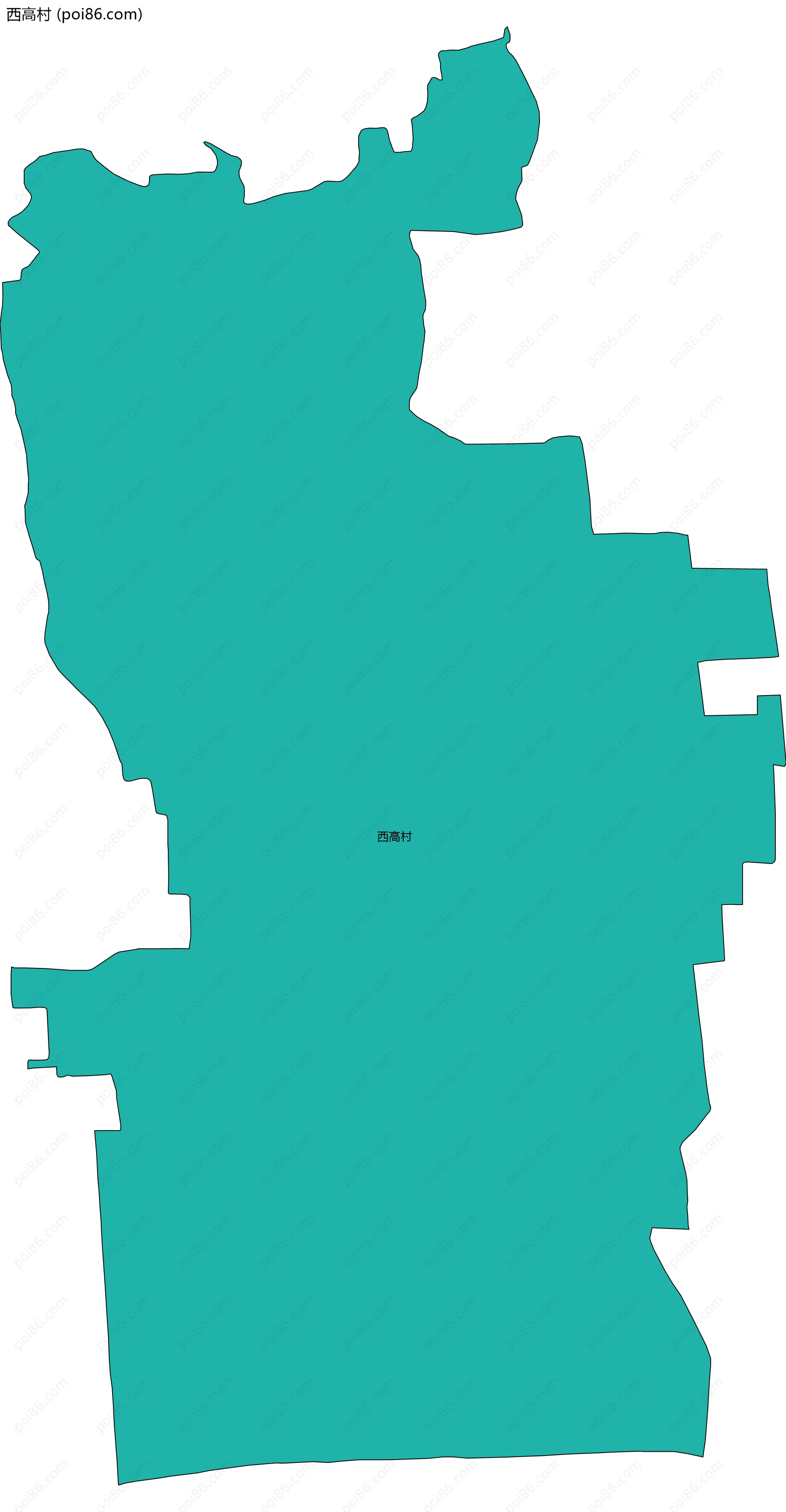 西高村边界地图