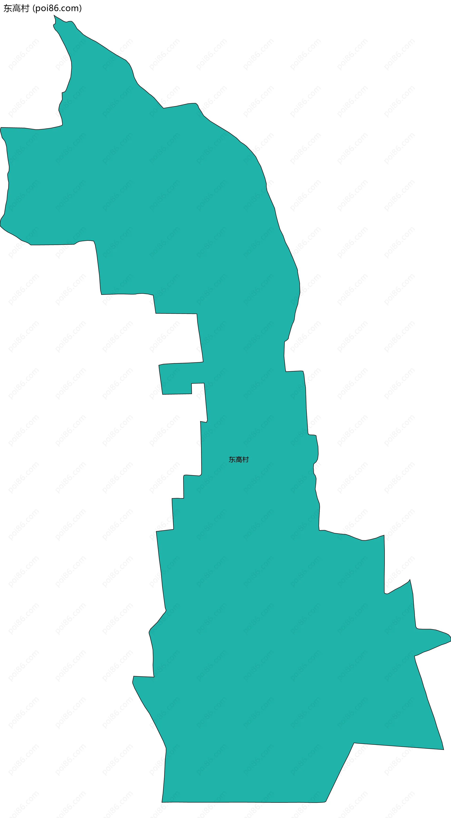 东高村边界地图