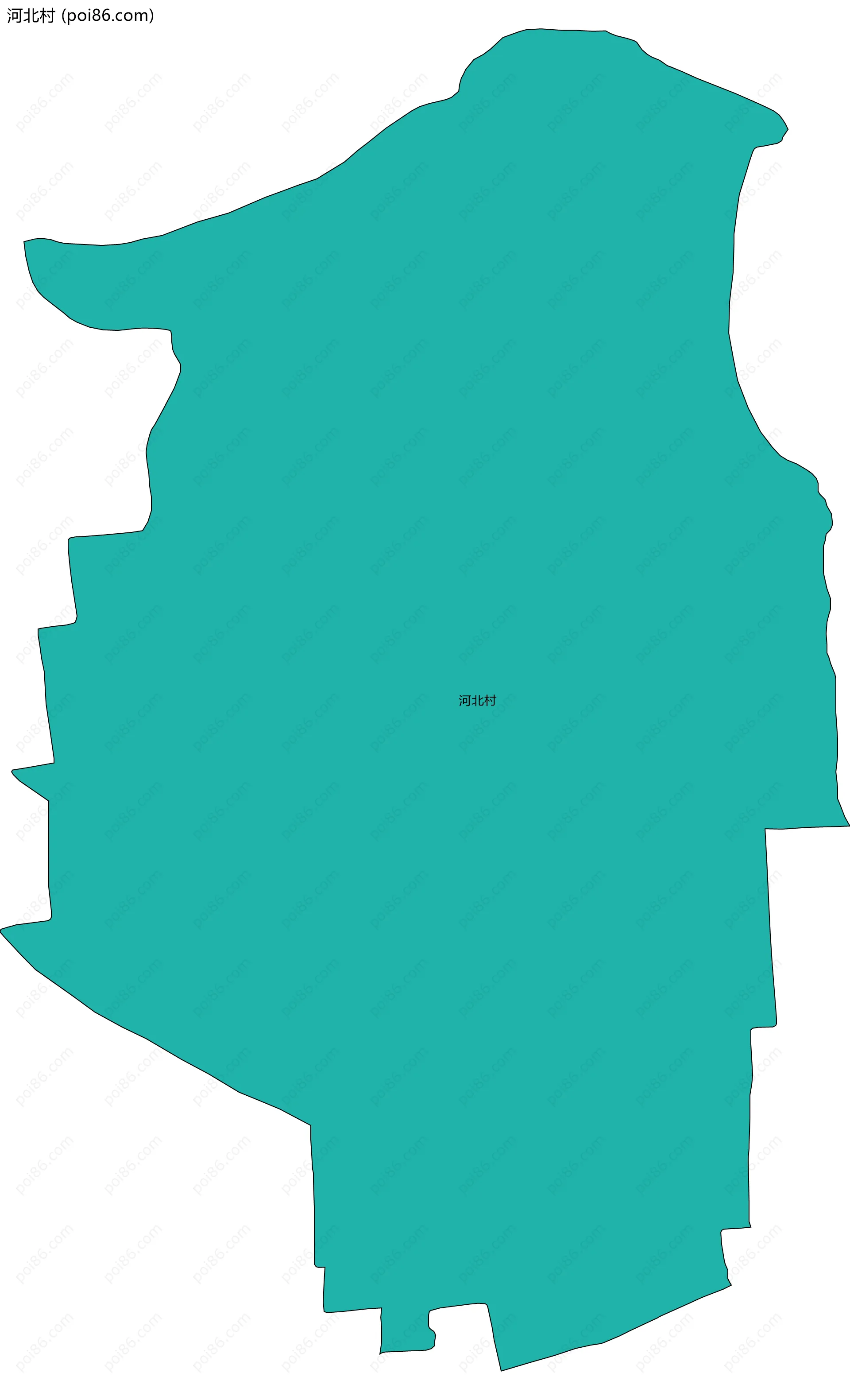 河北村边界地图