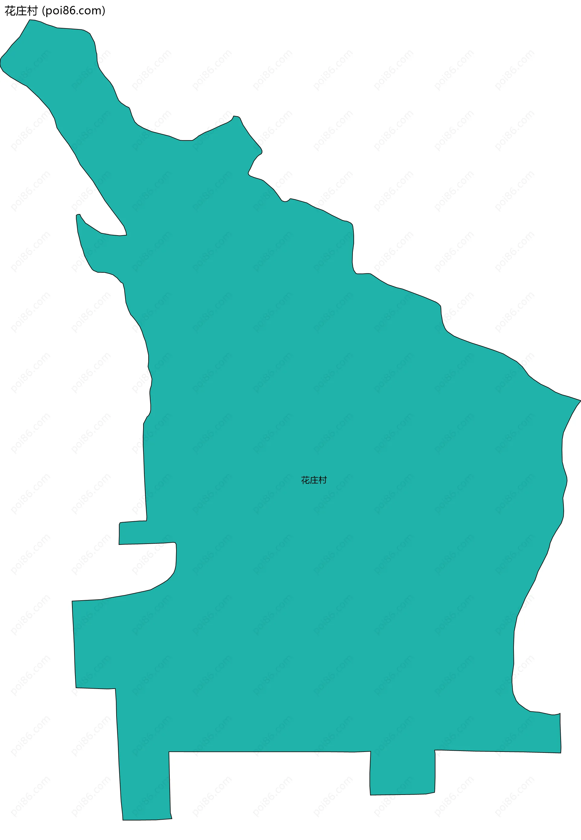 花庄村边界地图