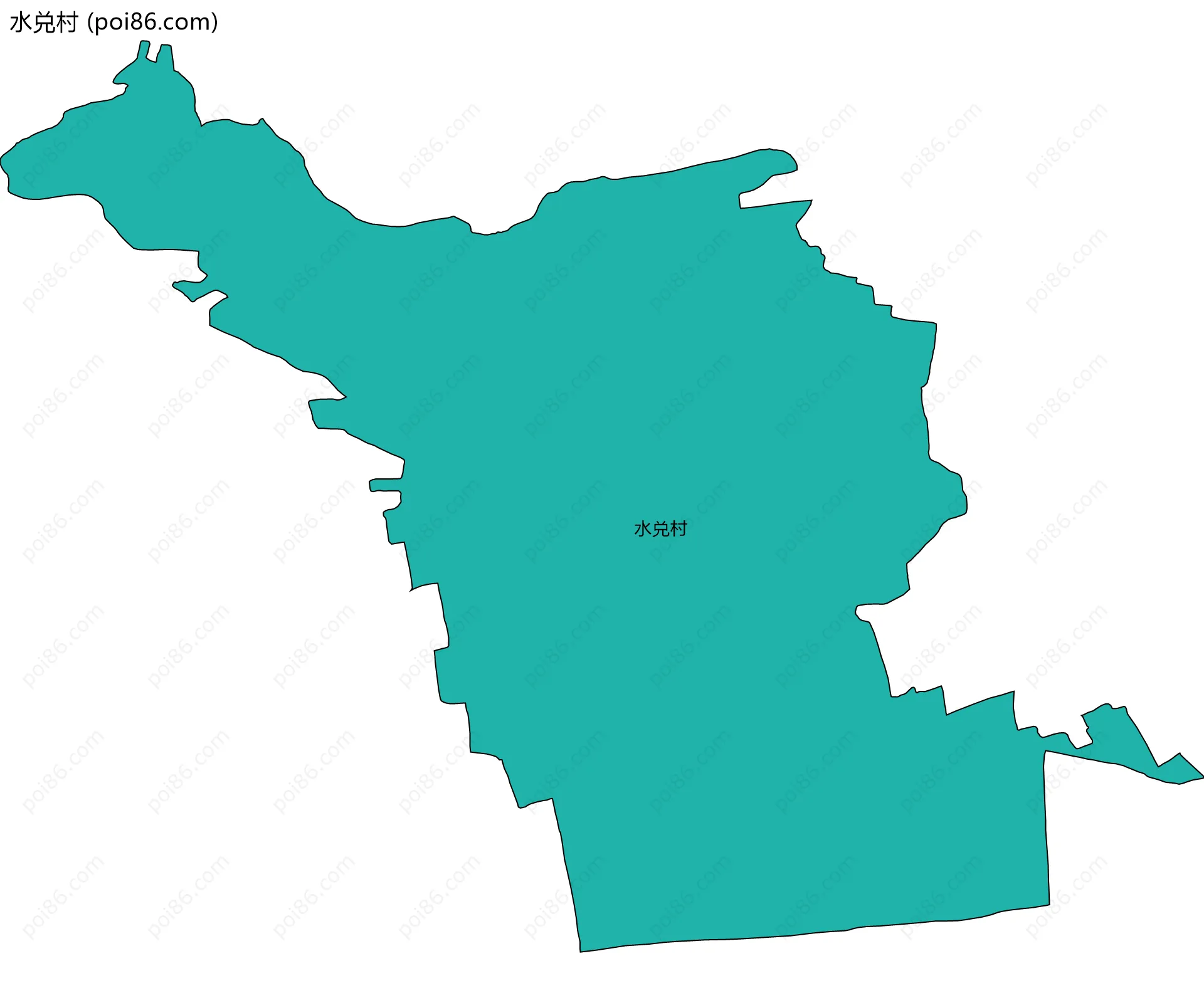 水兑村边界地图