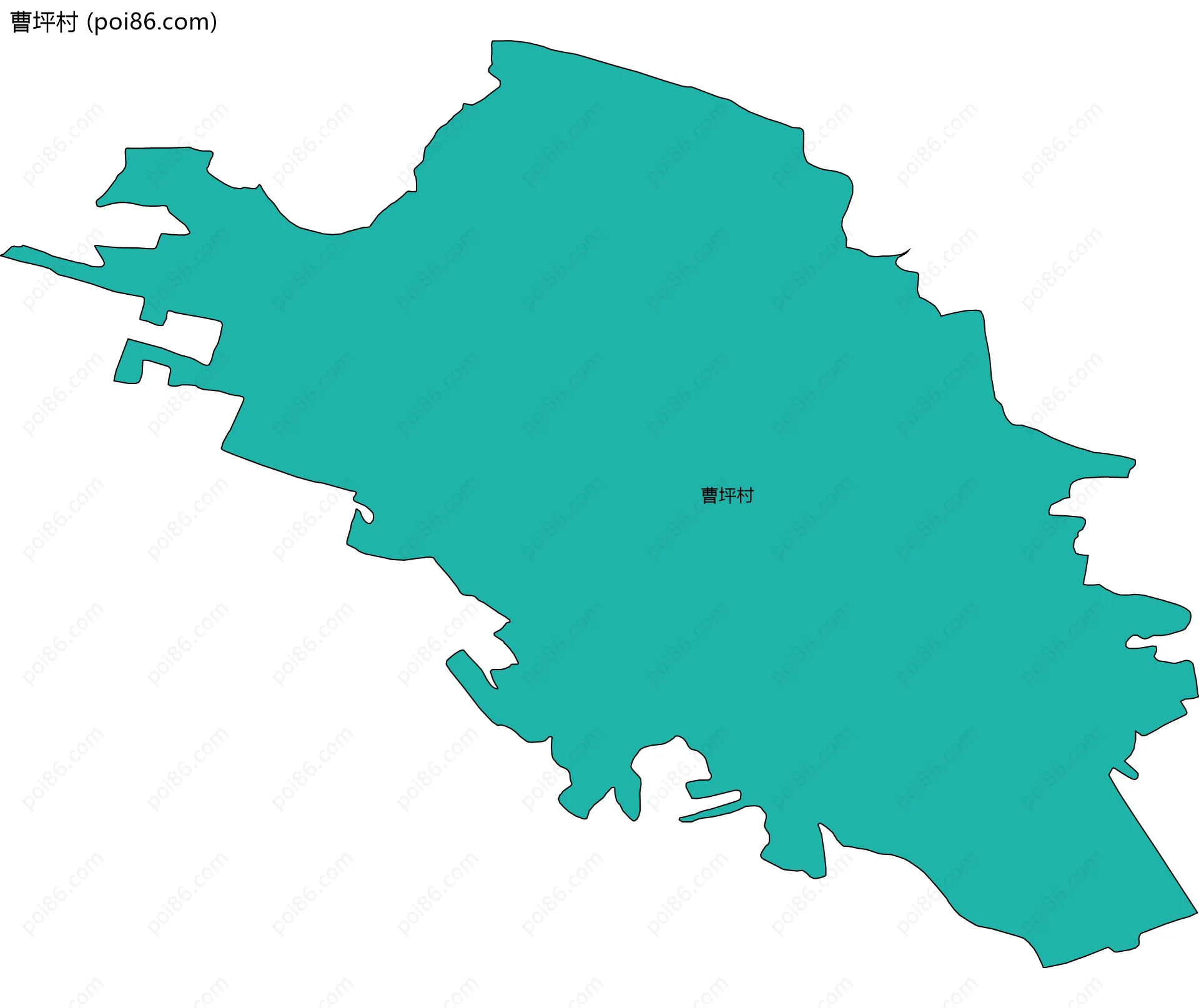 曹坪村边界地图