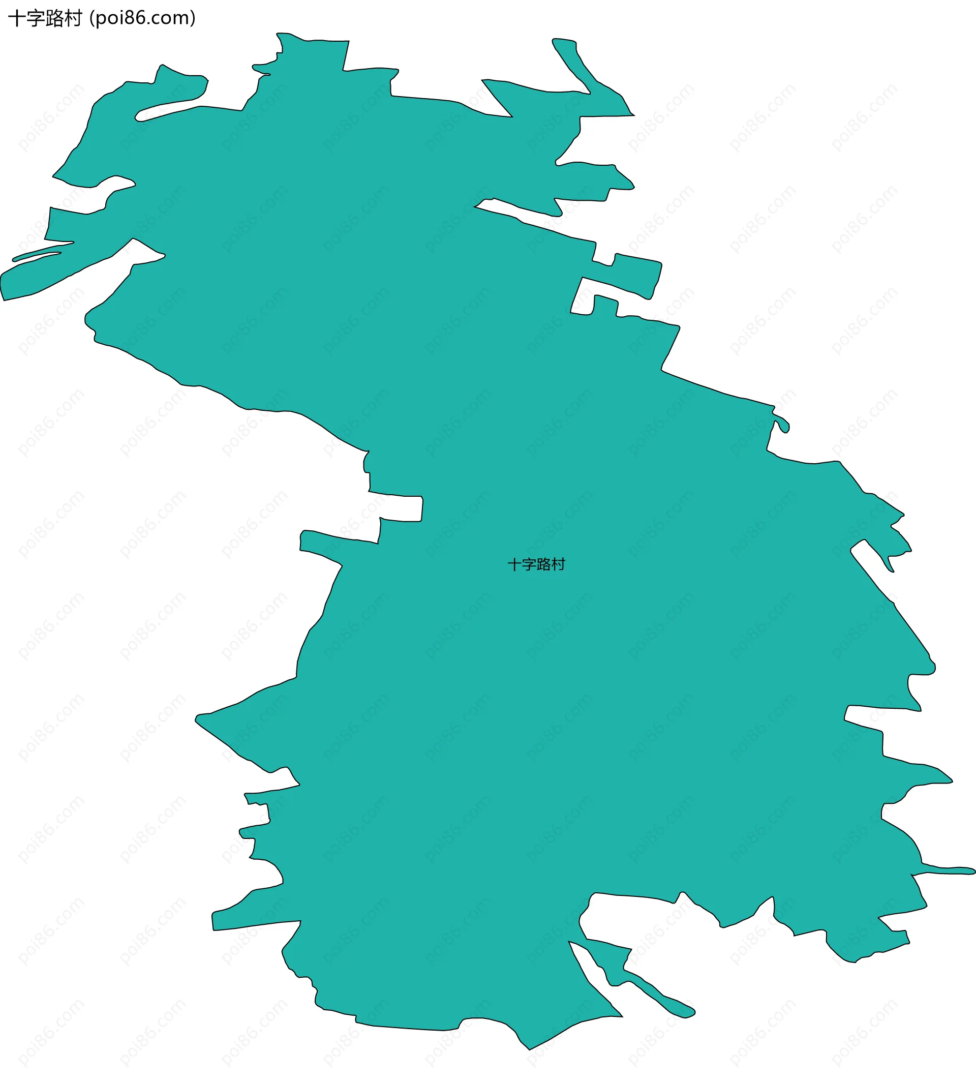 十字路村边界地图