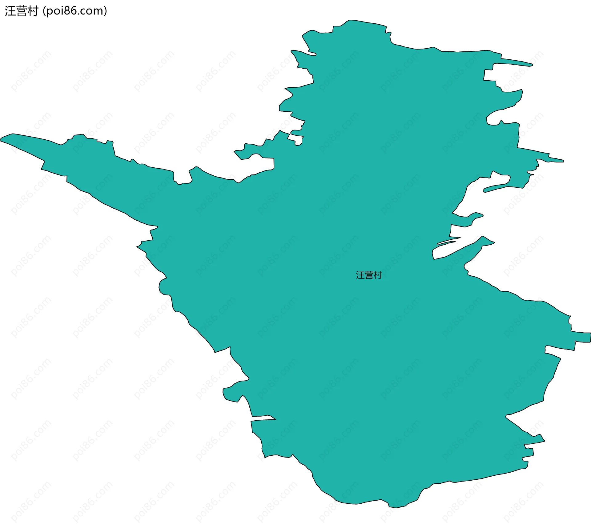 汪营村边界地图