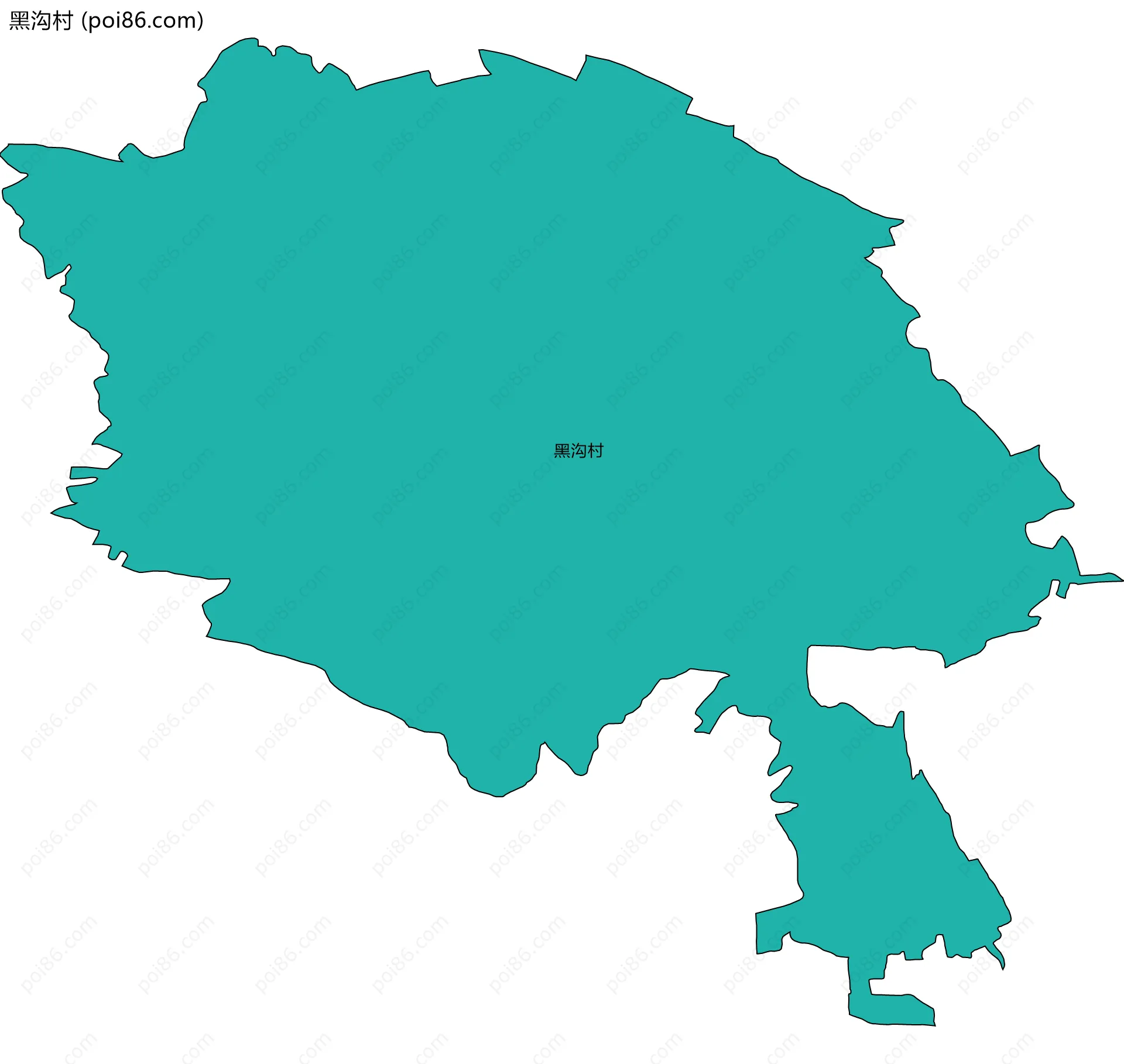 黑沟村边界地图