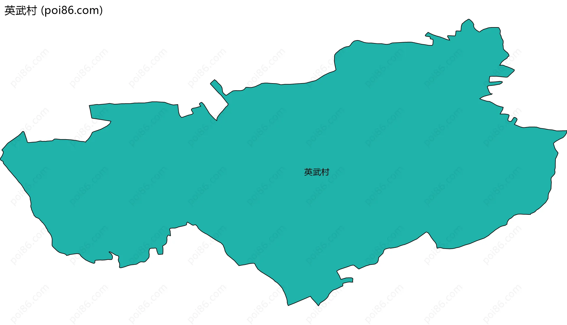 英武村边界地图