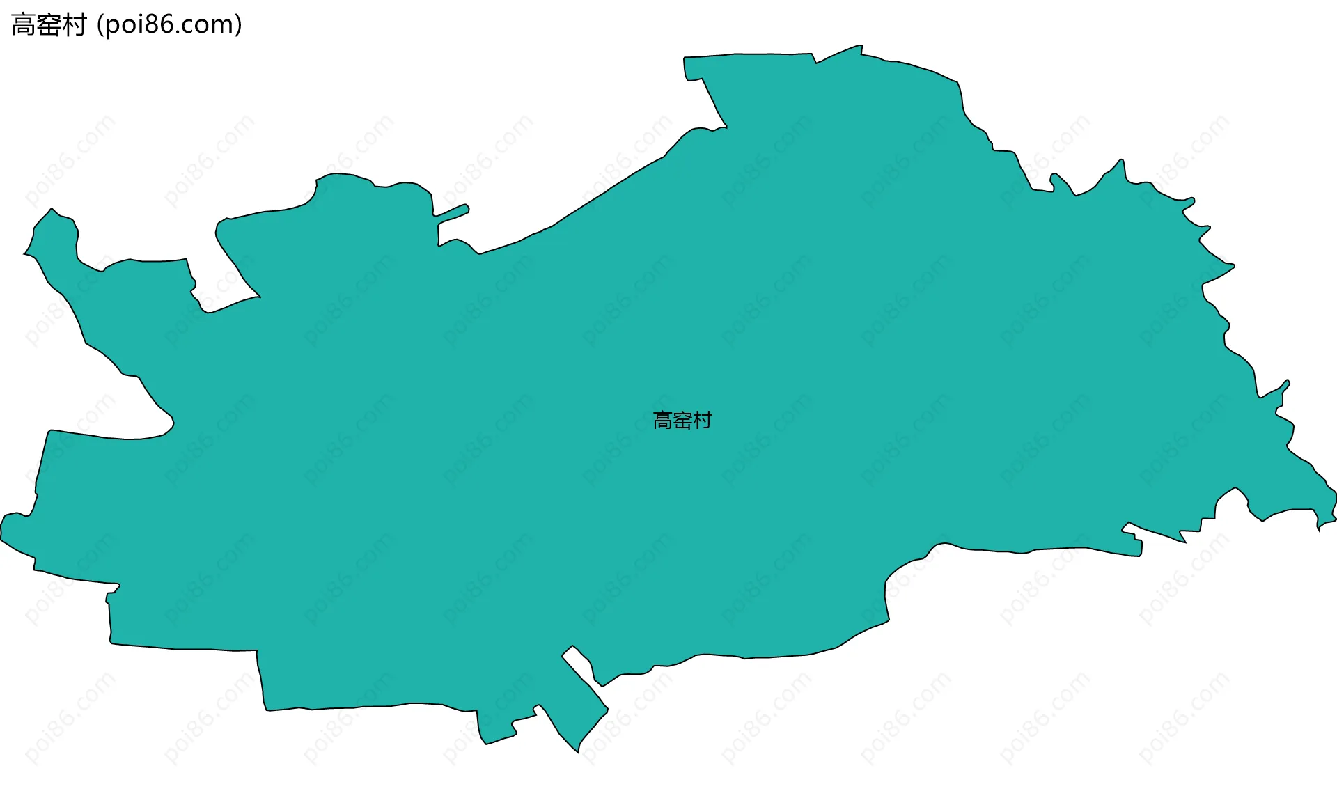 高窑村边界地图