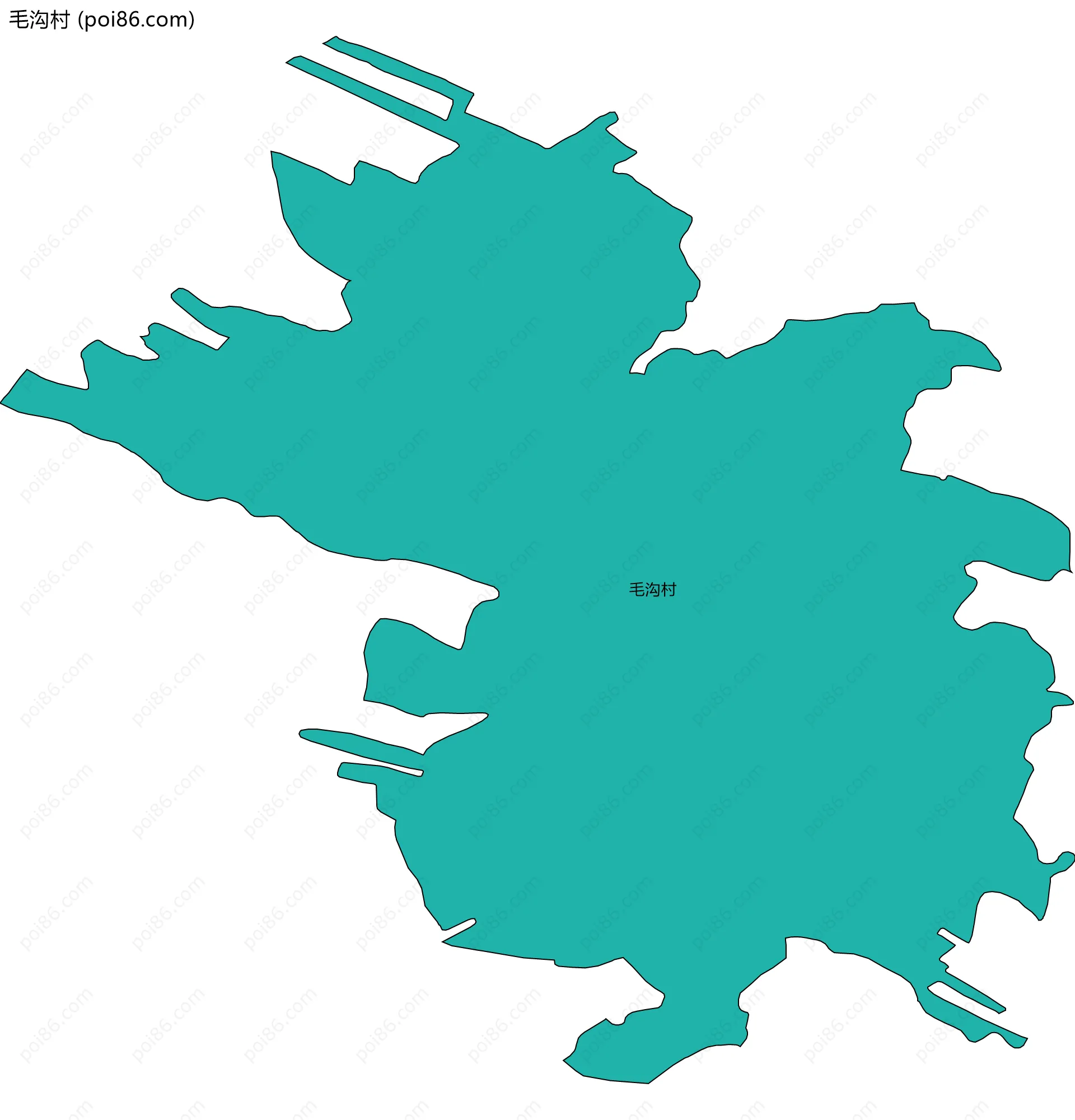 毛沟村边界地图