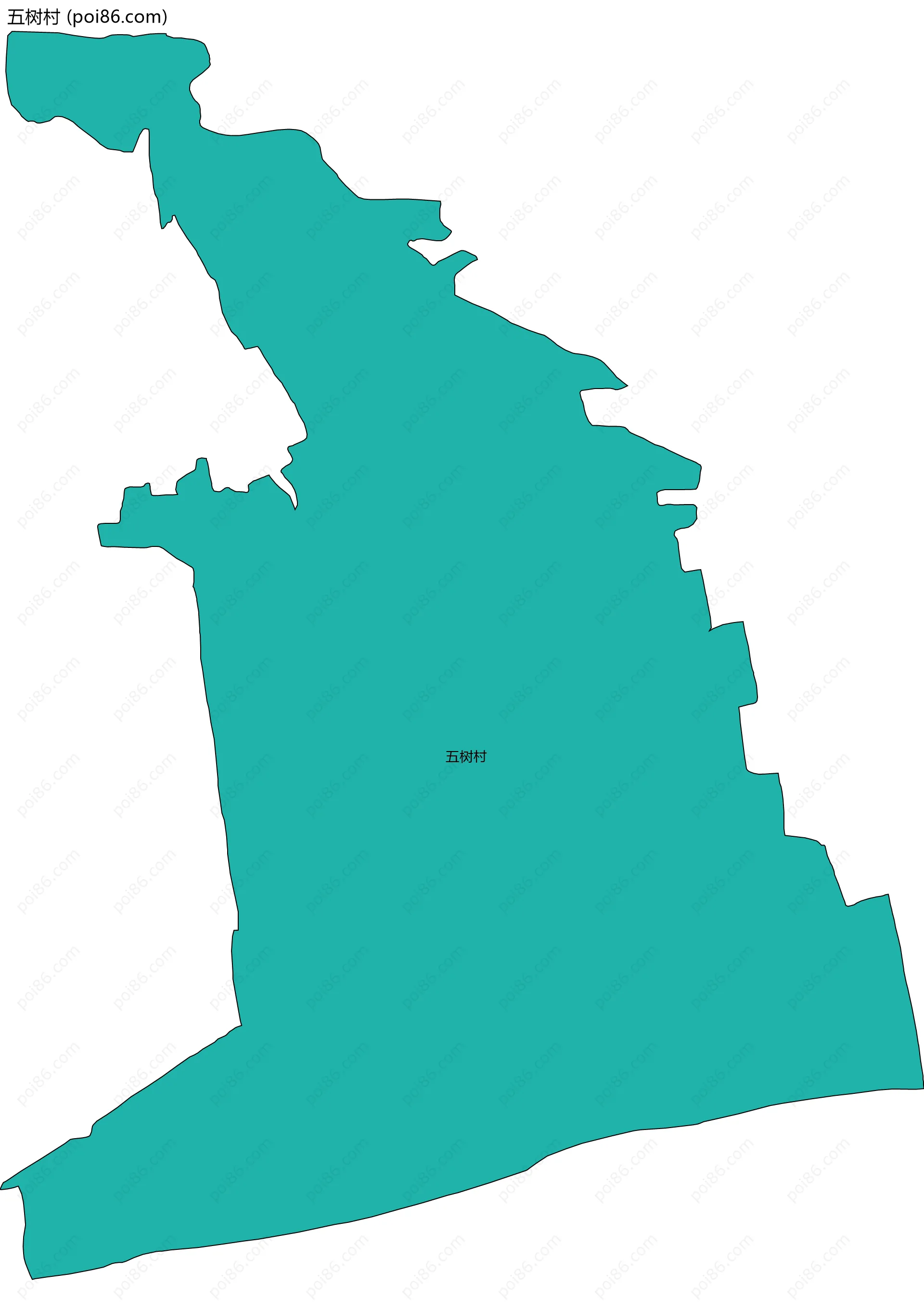 五树村边界地图