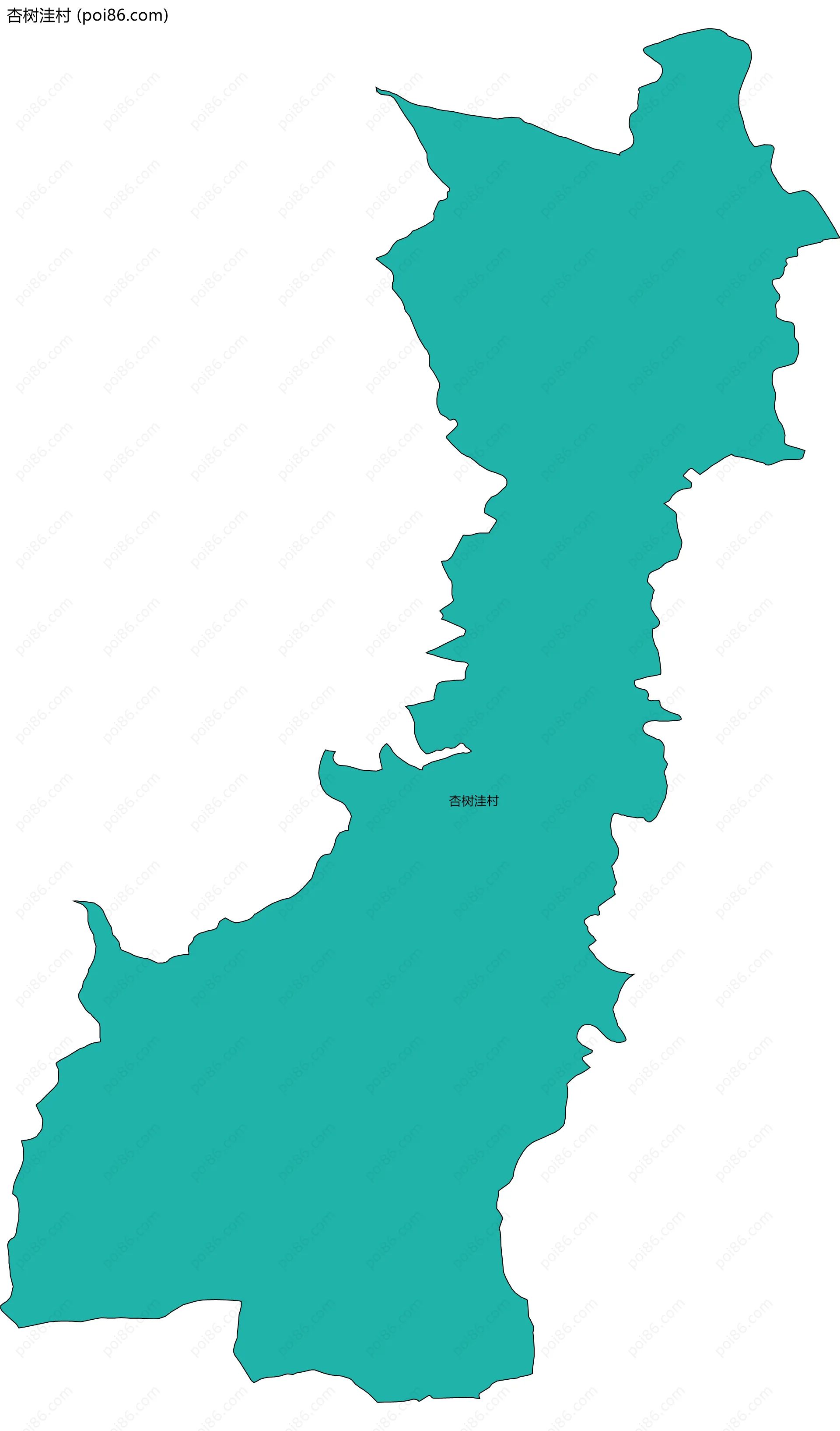 杏树洼村边界地图