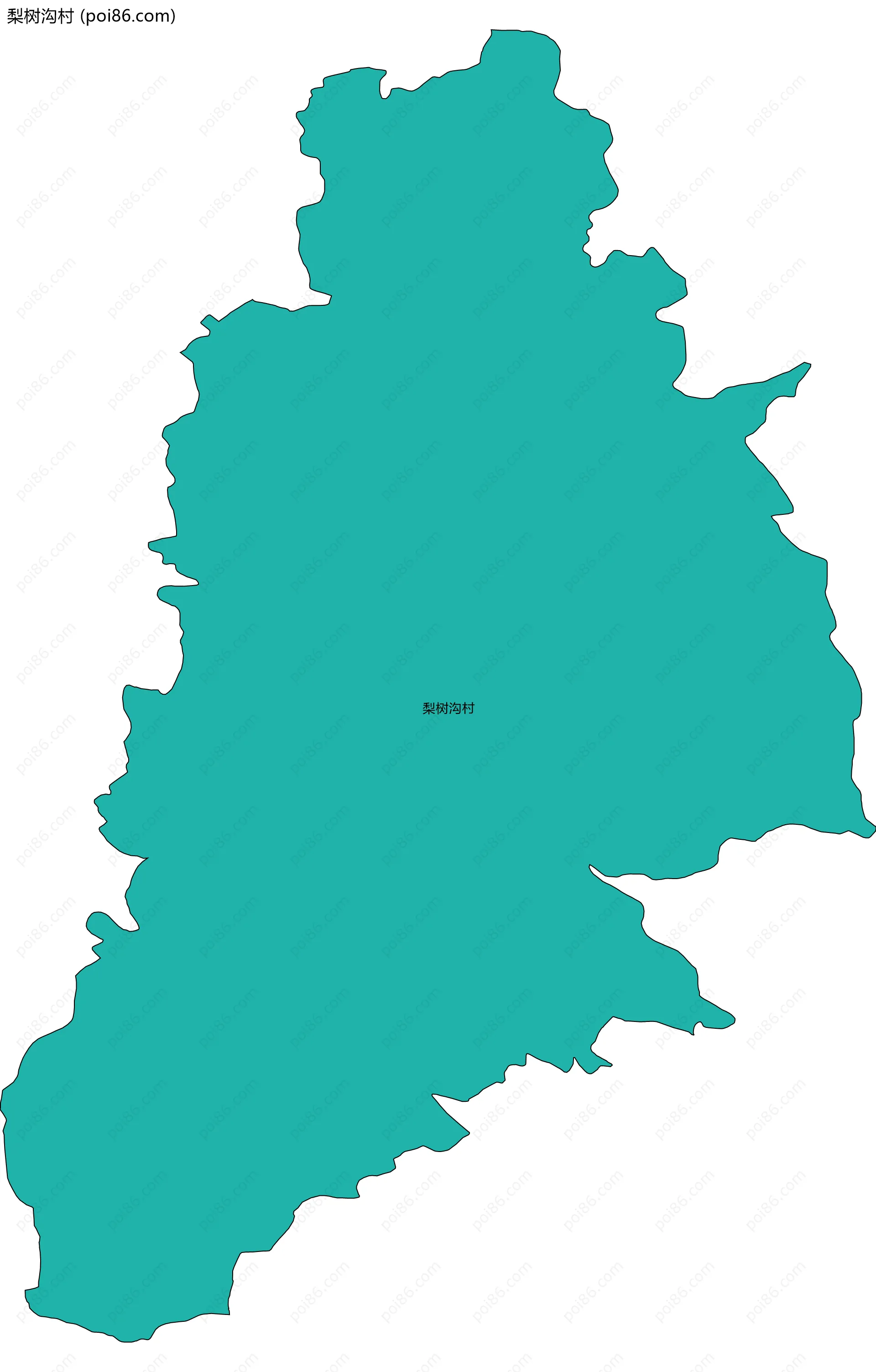 梨树沟村边界地图