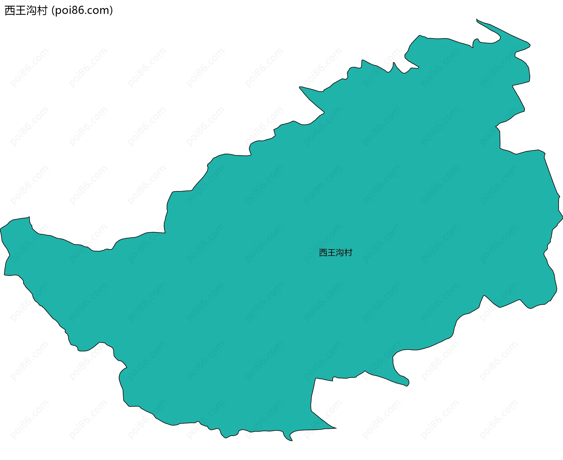 西王沟村边界地图