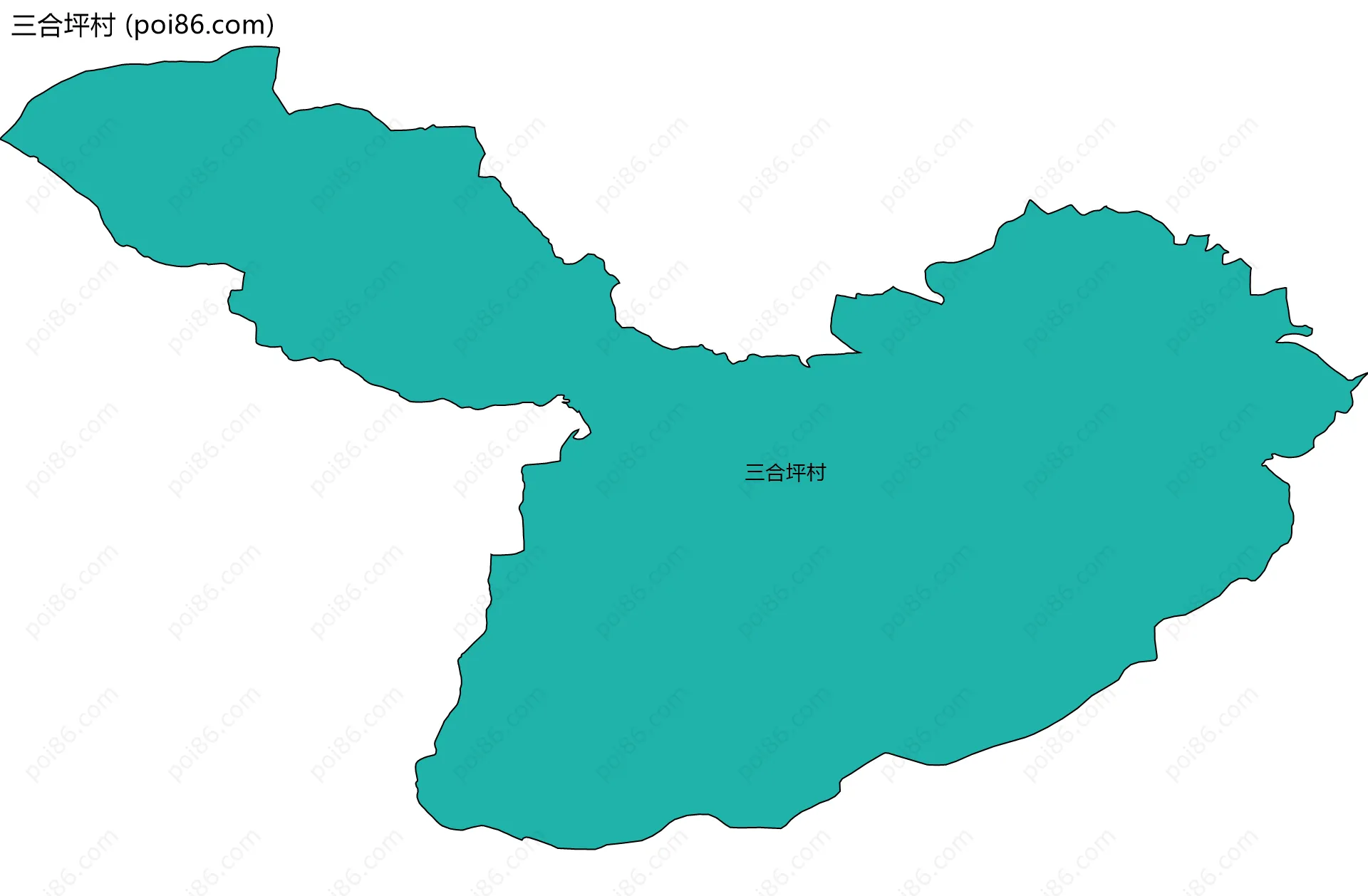 三合坪村边界地图