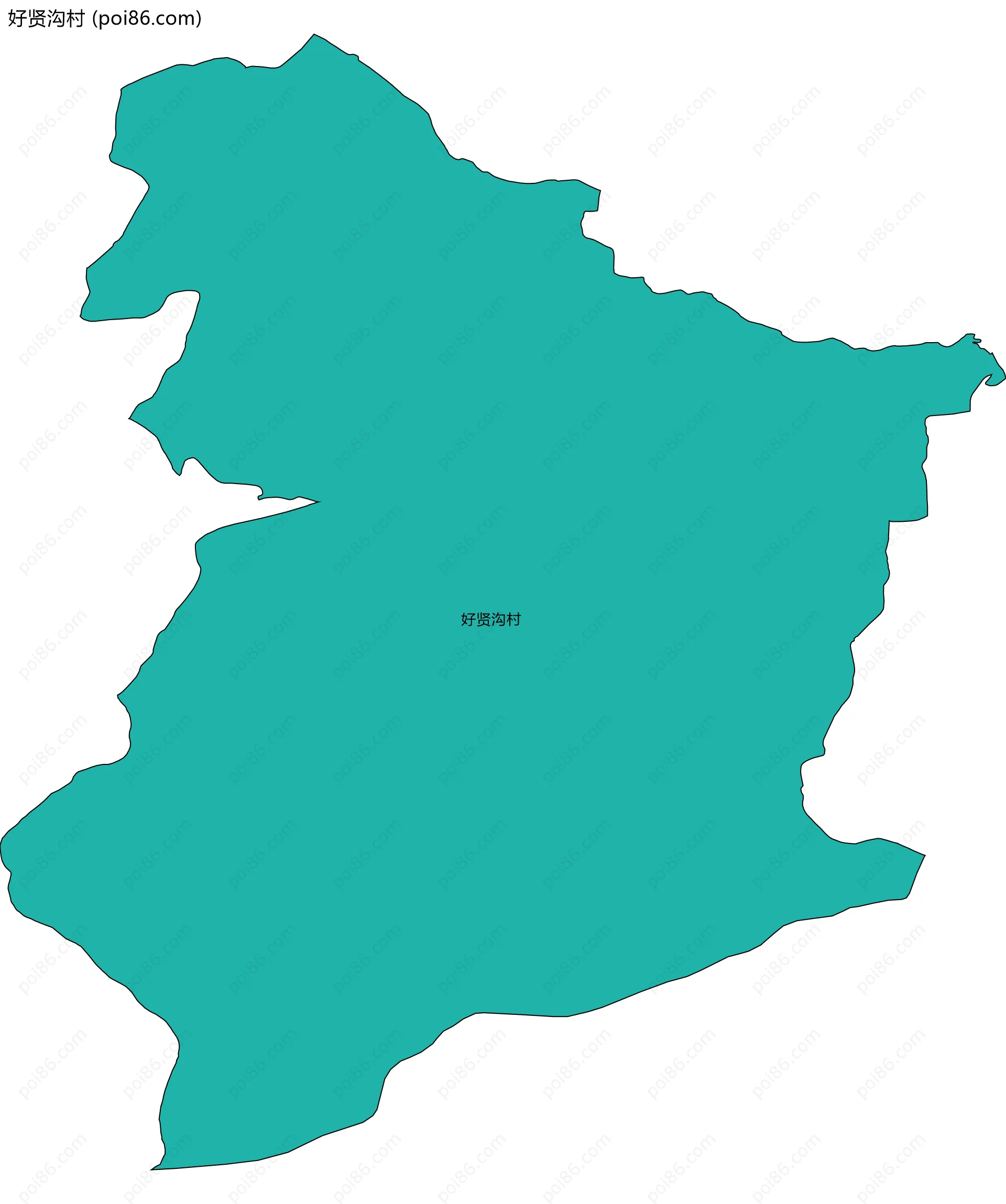 好贤沟村边界地图