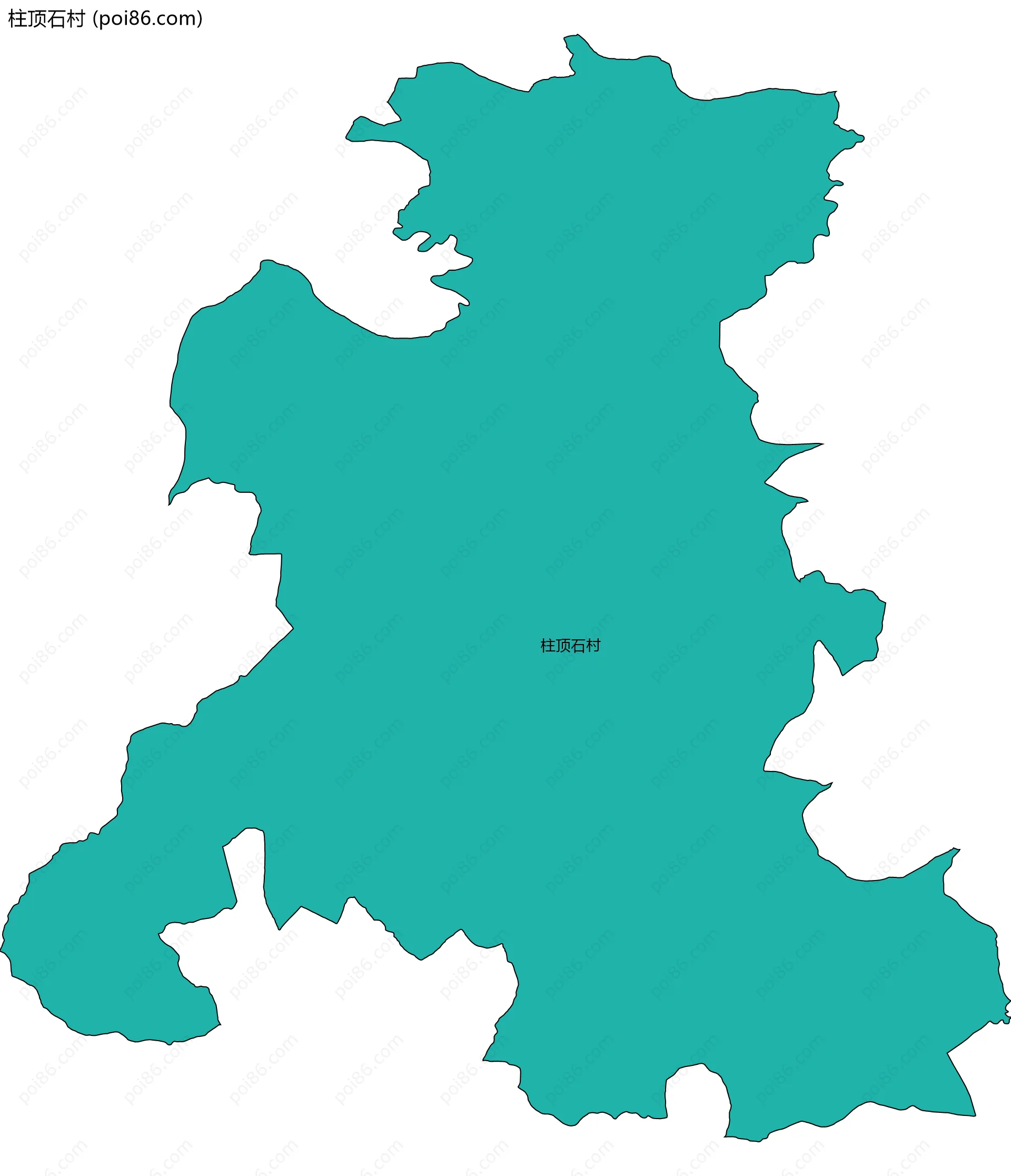 柱顶石村边界地图