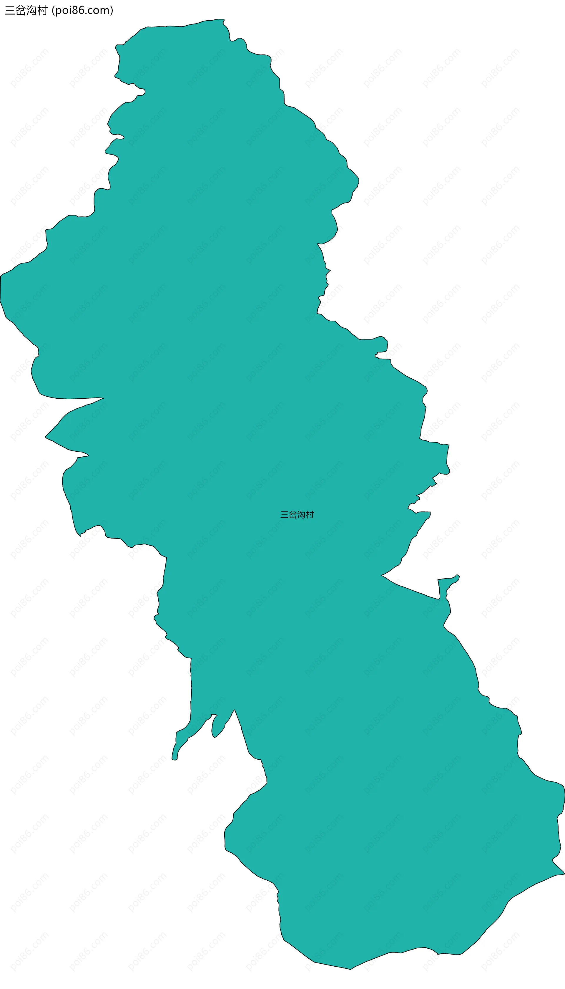 三岔沟村边界地图