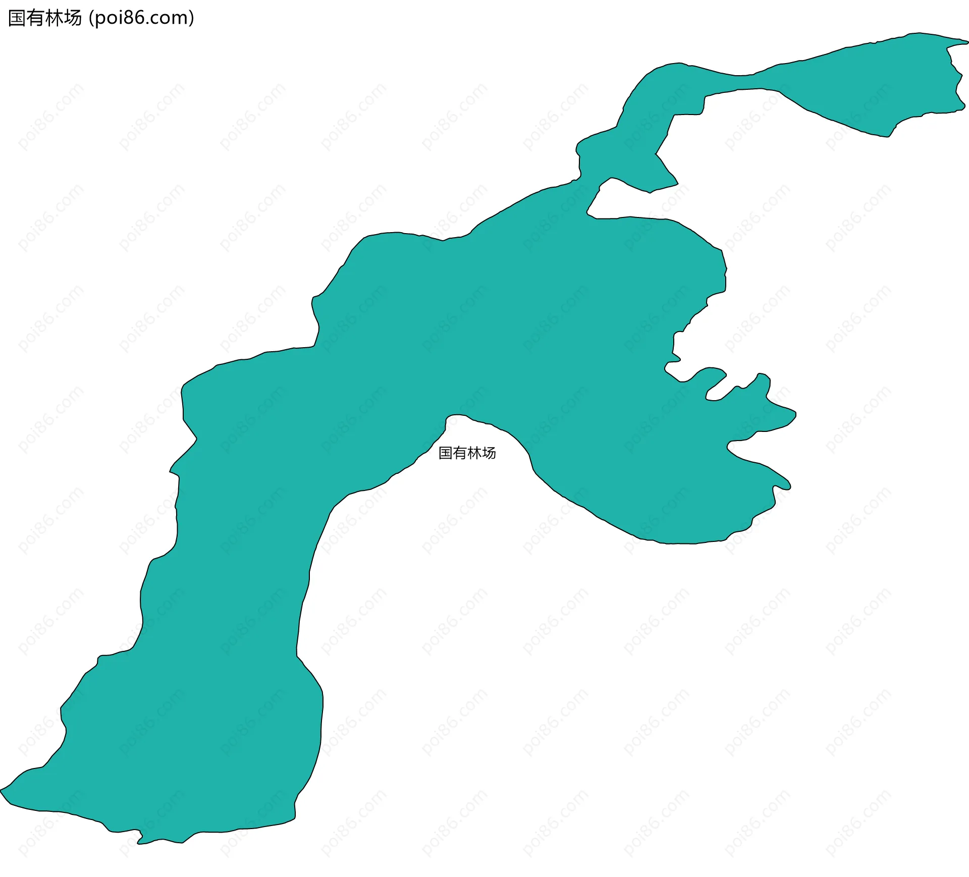 国有林场边界地图