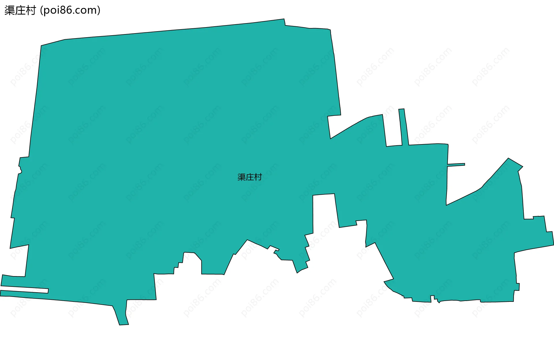 渠庄村边界地图