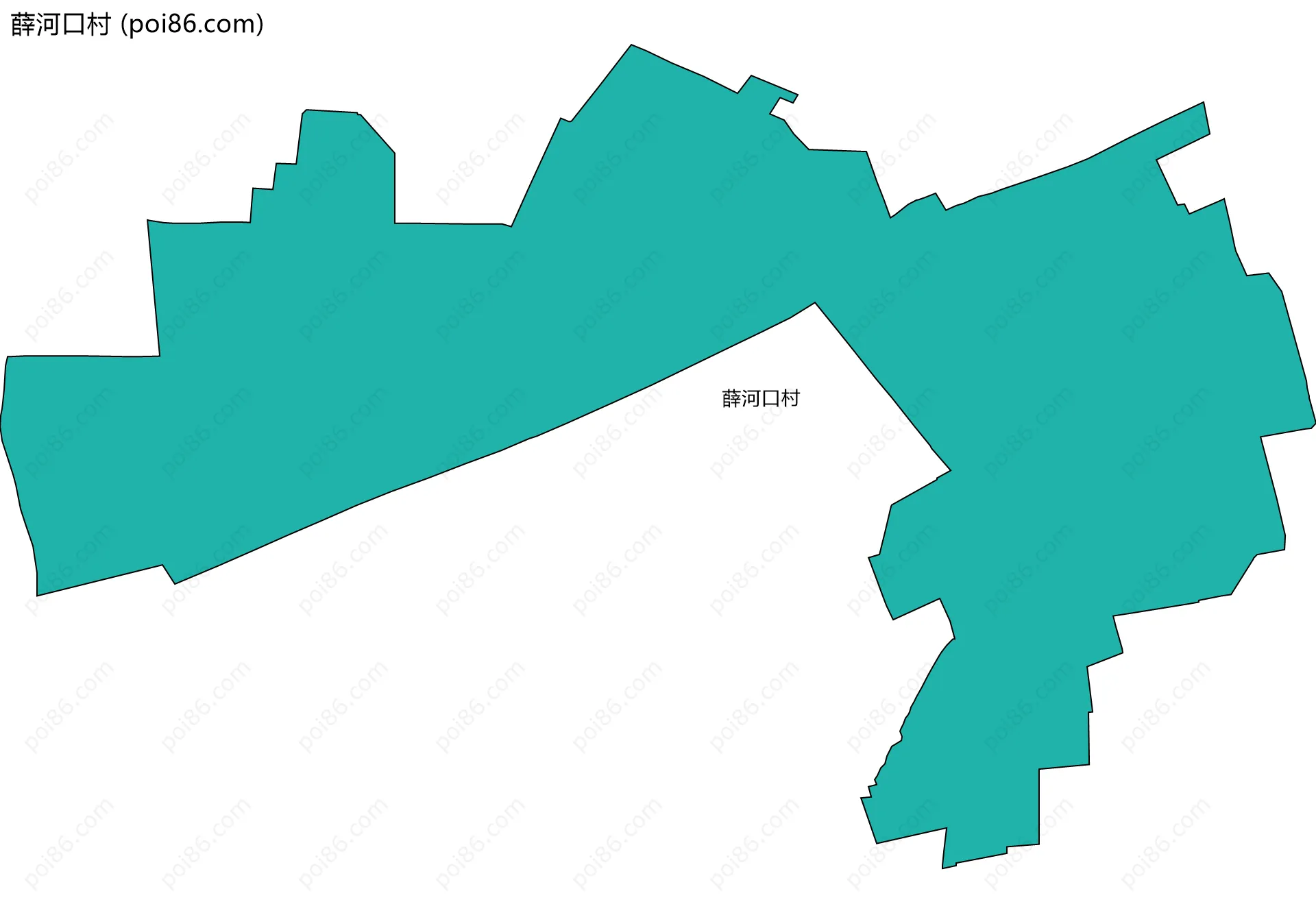 薛河口村边界地图