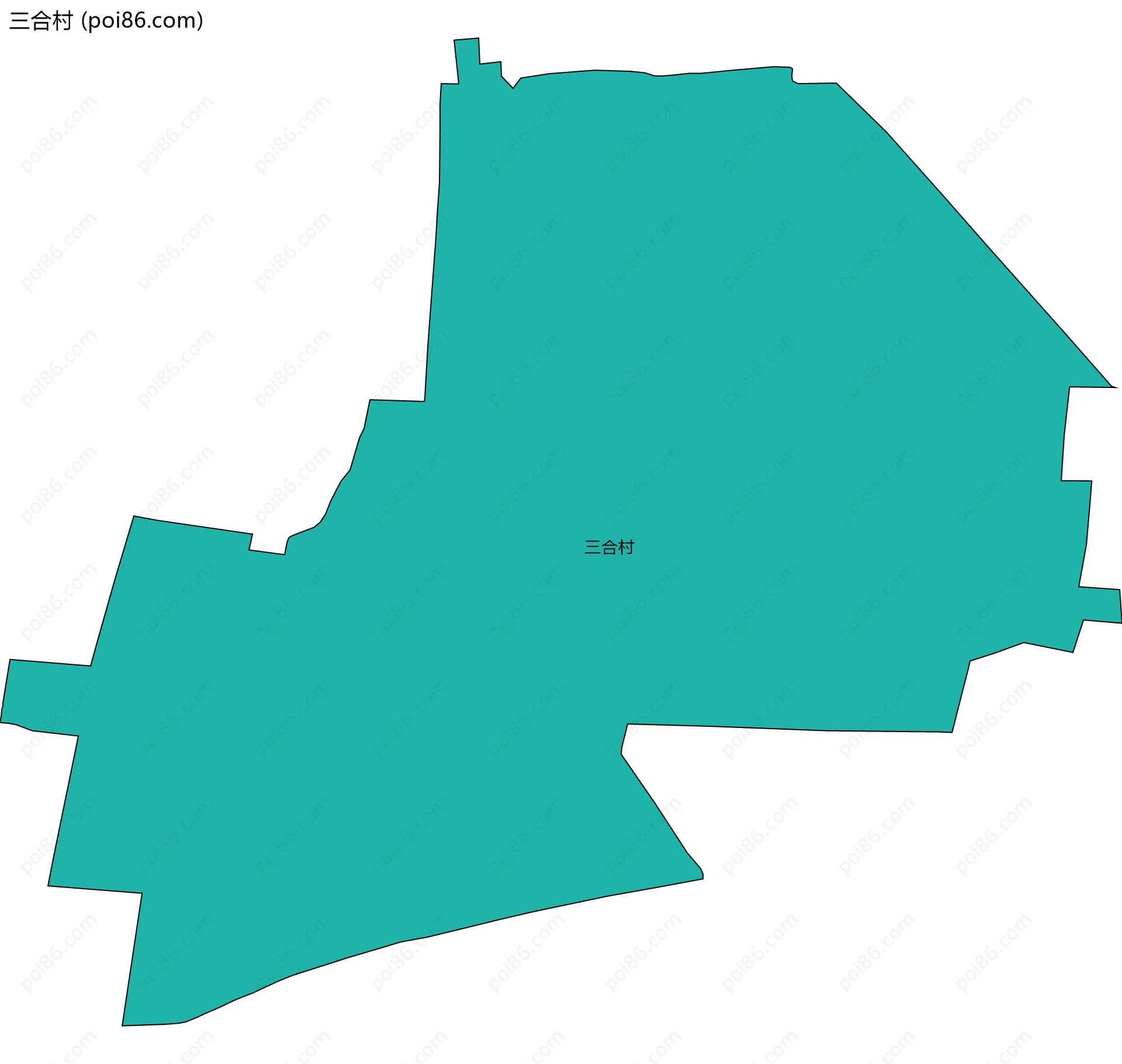 三合村边界地图