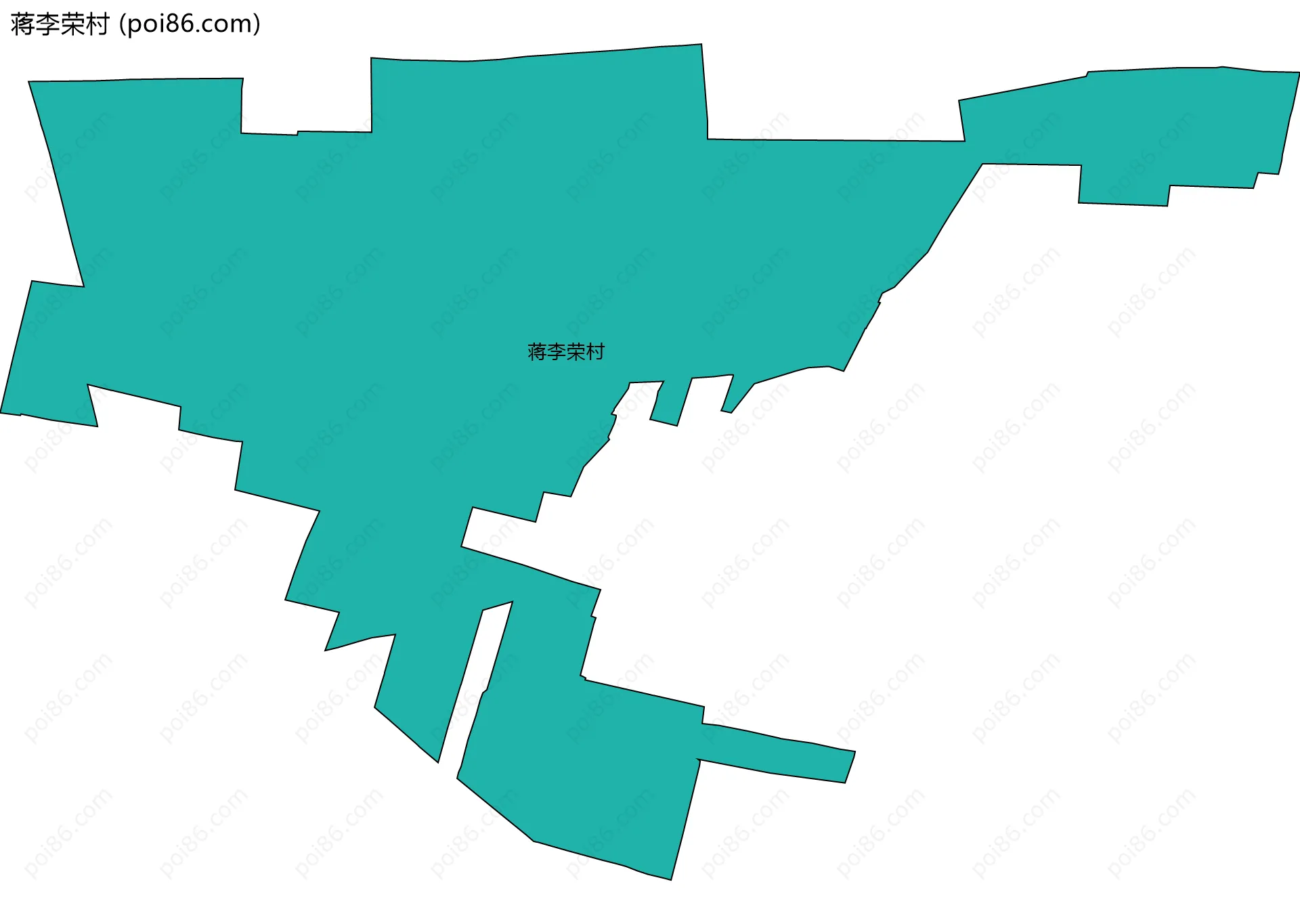 蒋李荣村边界地图