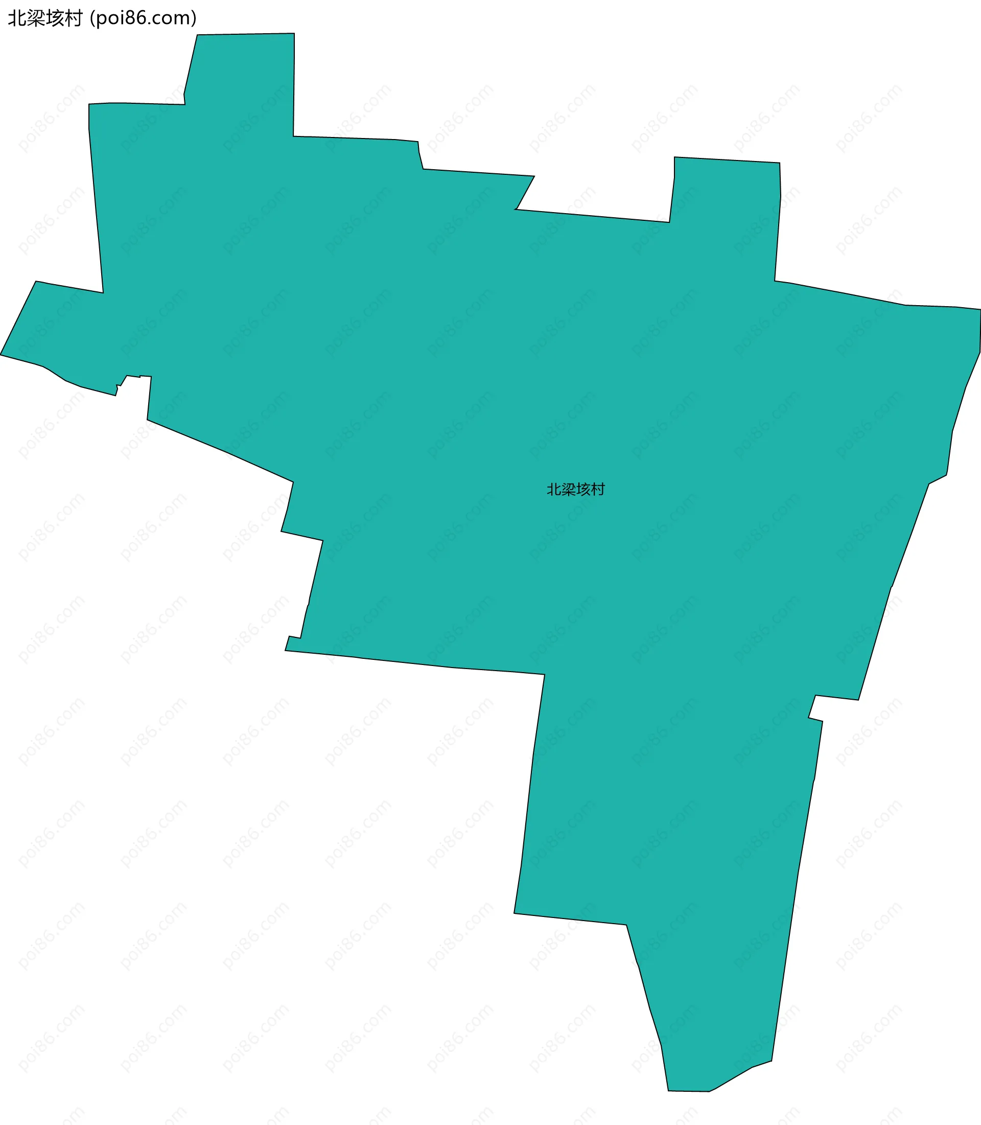 北梁垓村边界地图
