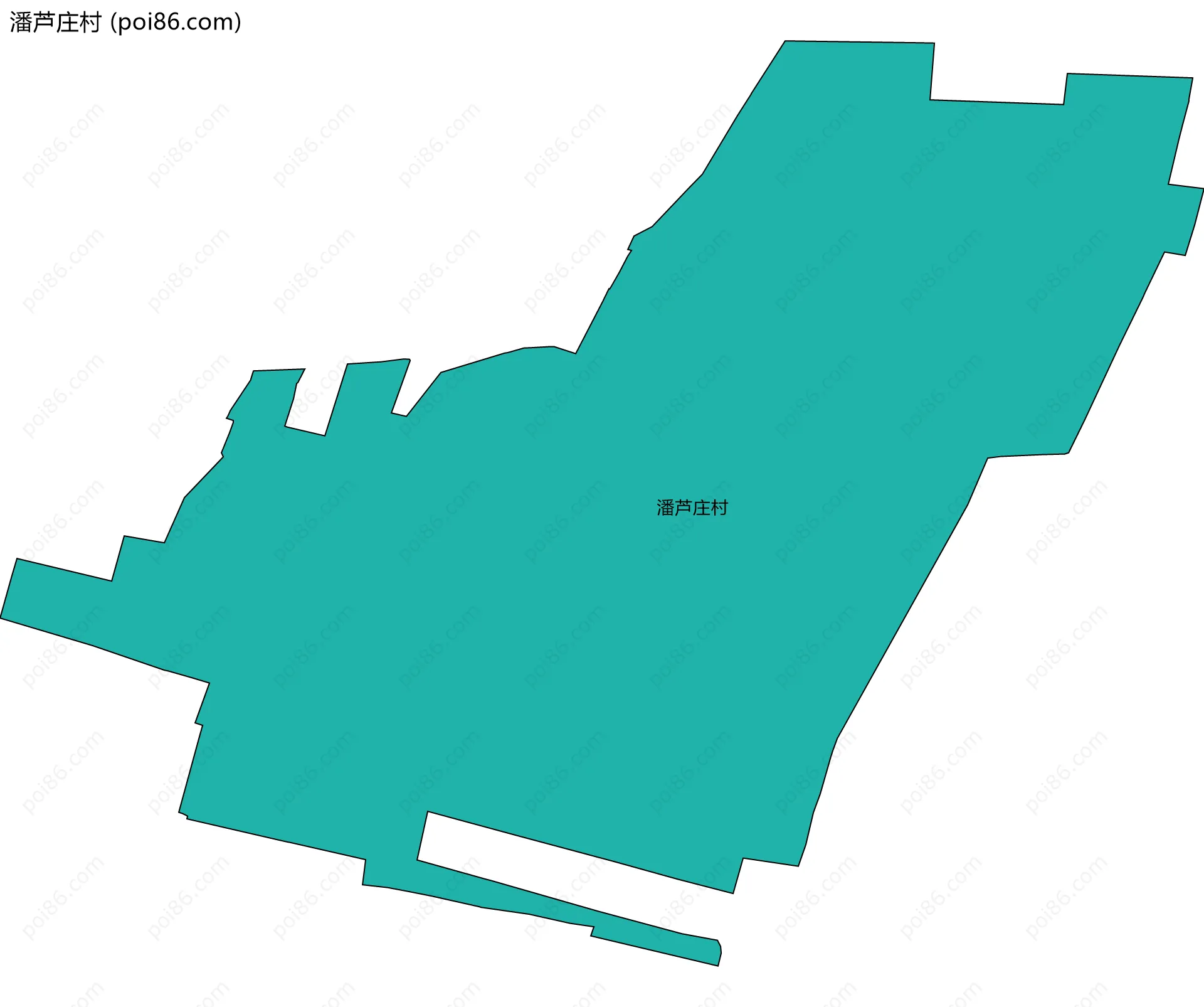 潘芦庄村边界地图