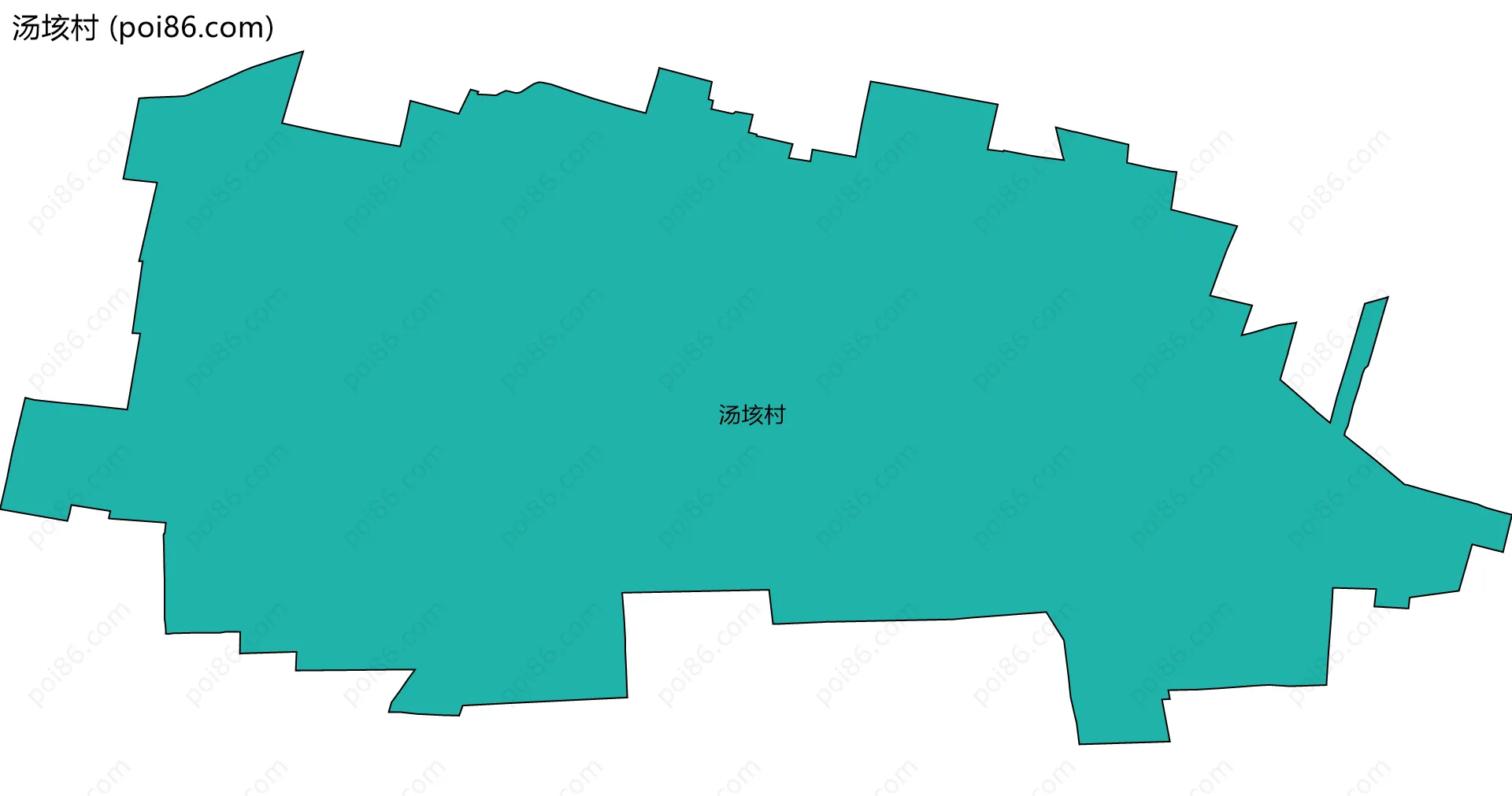 汤垓村边界地图