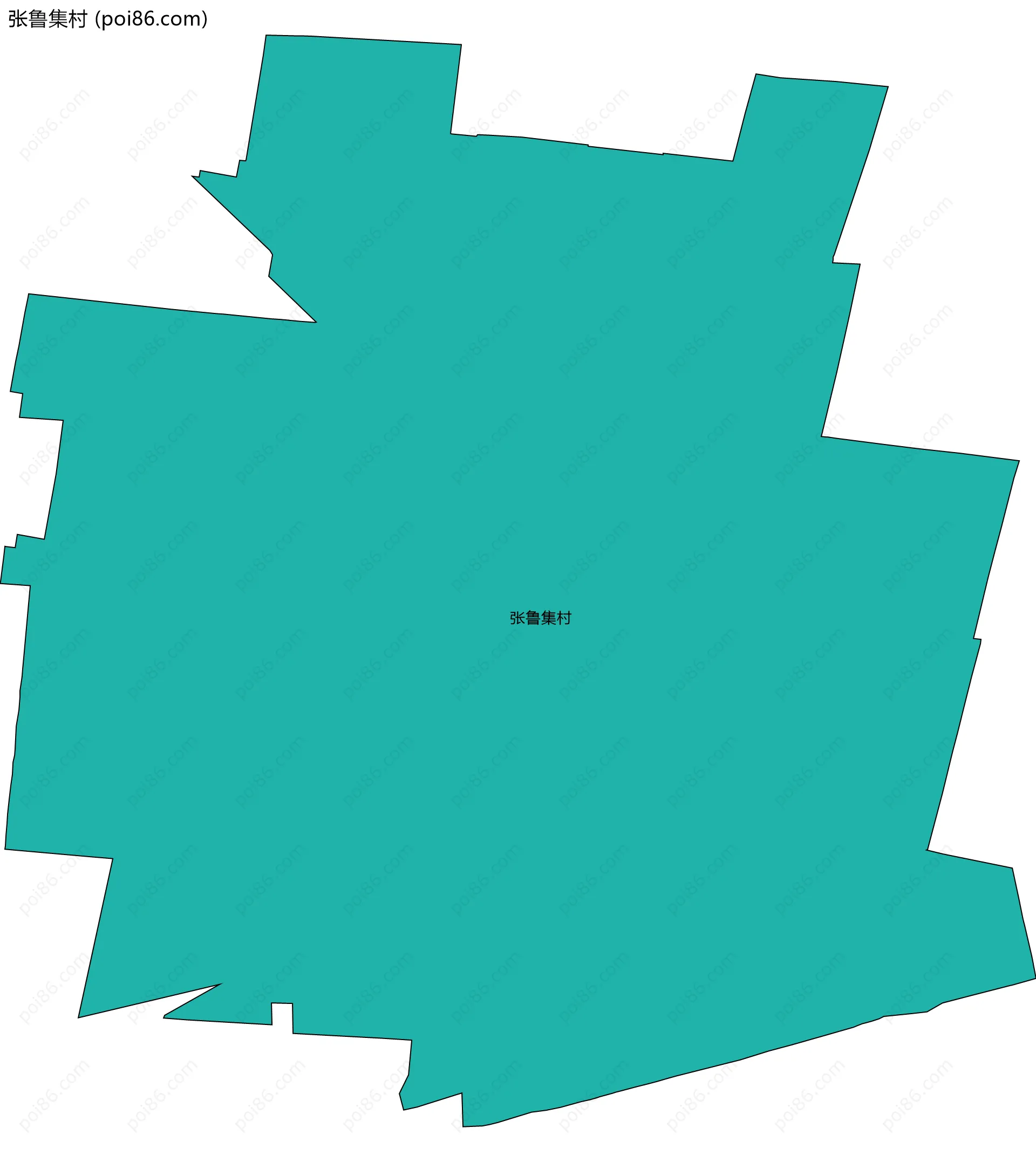 张鲁集村边界地图