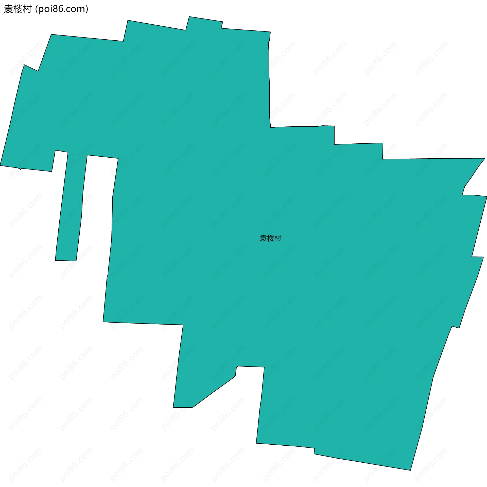 袁楼村边界地图