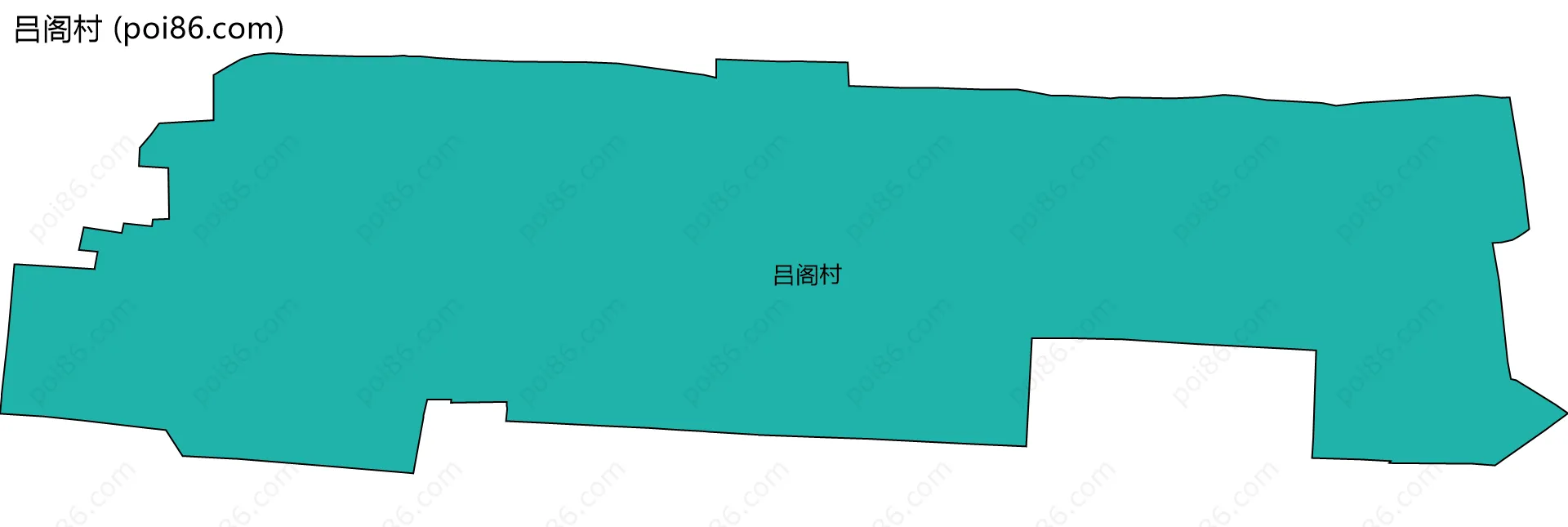 吕阁村边界地图