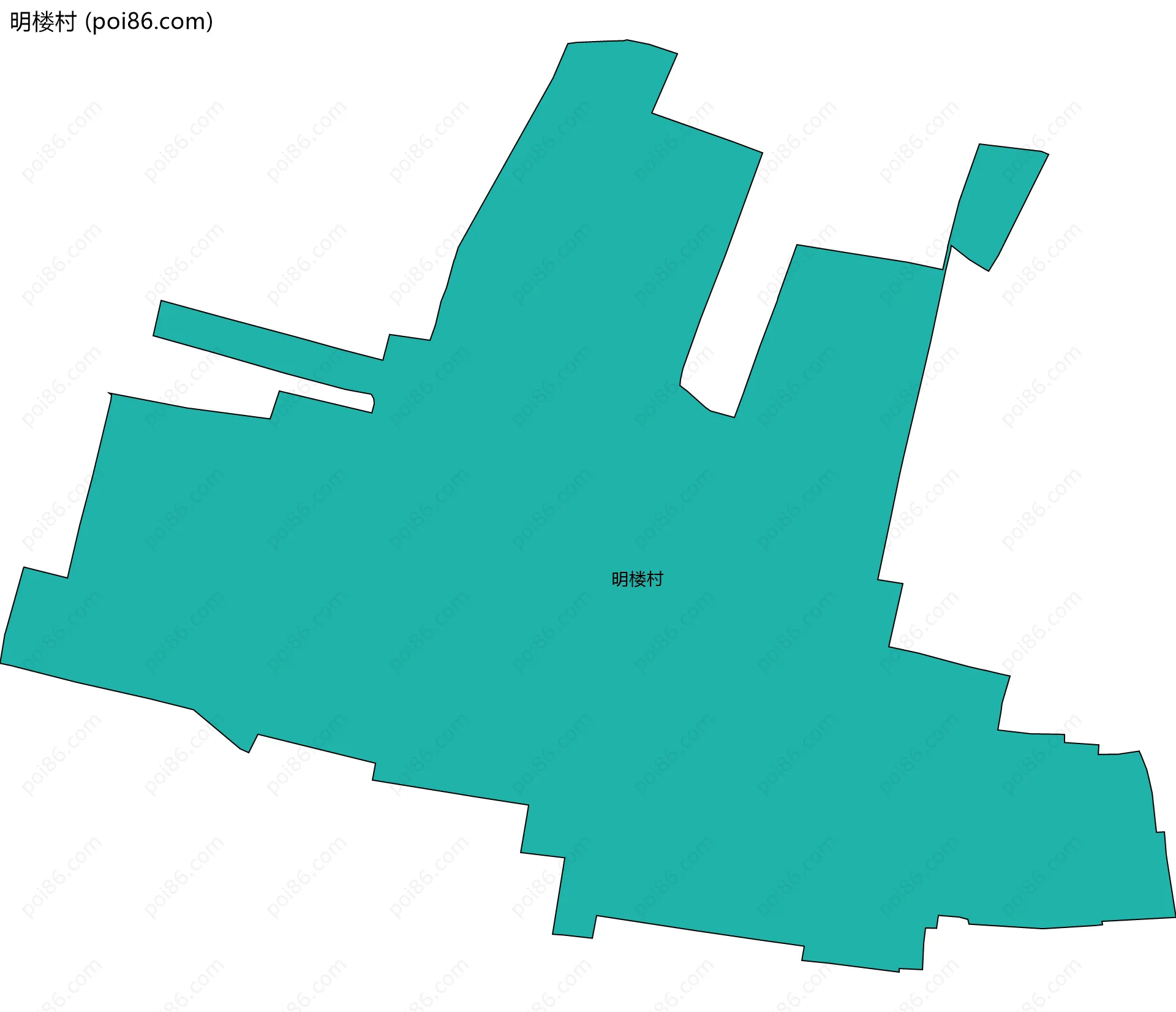 明楼村边界地图