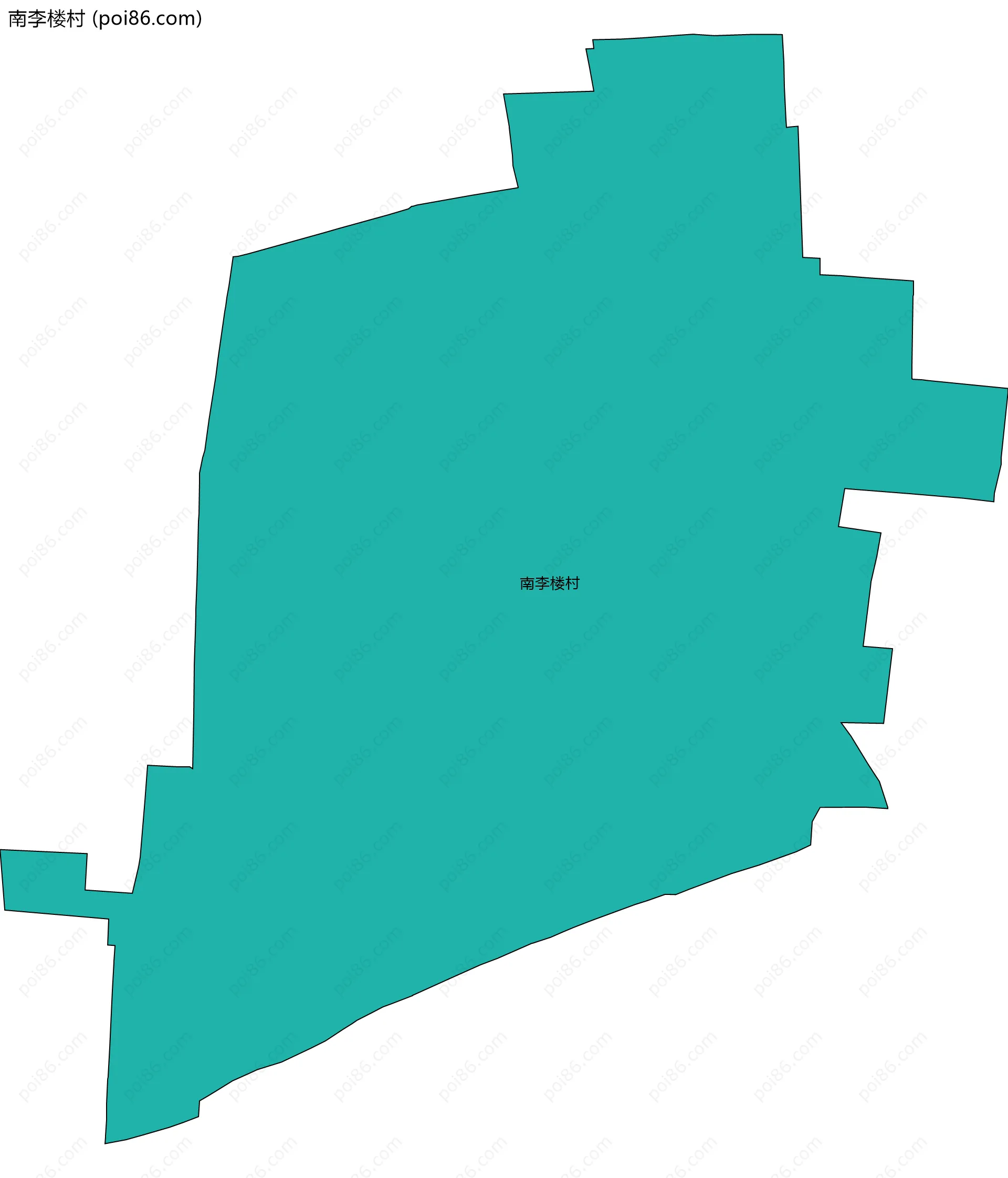 南李楼村边界地图