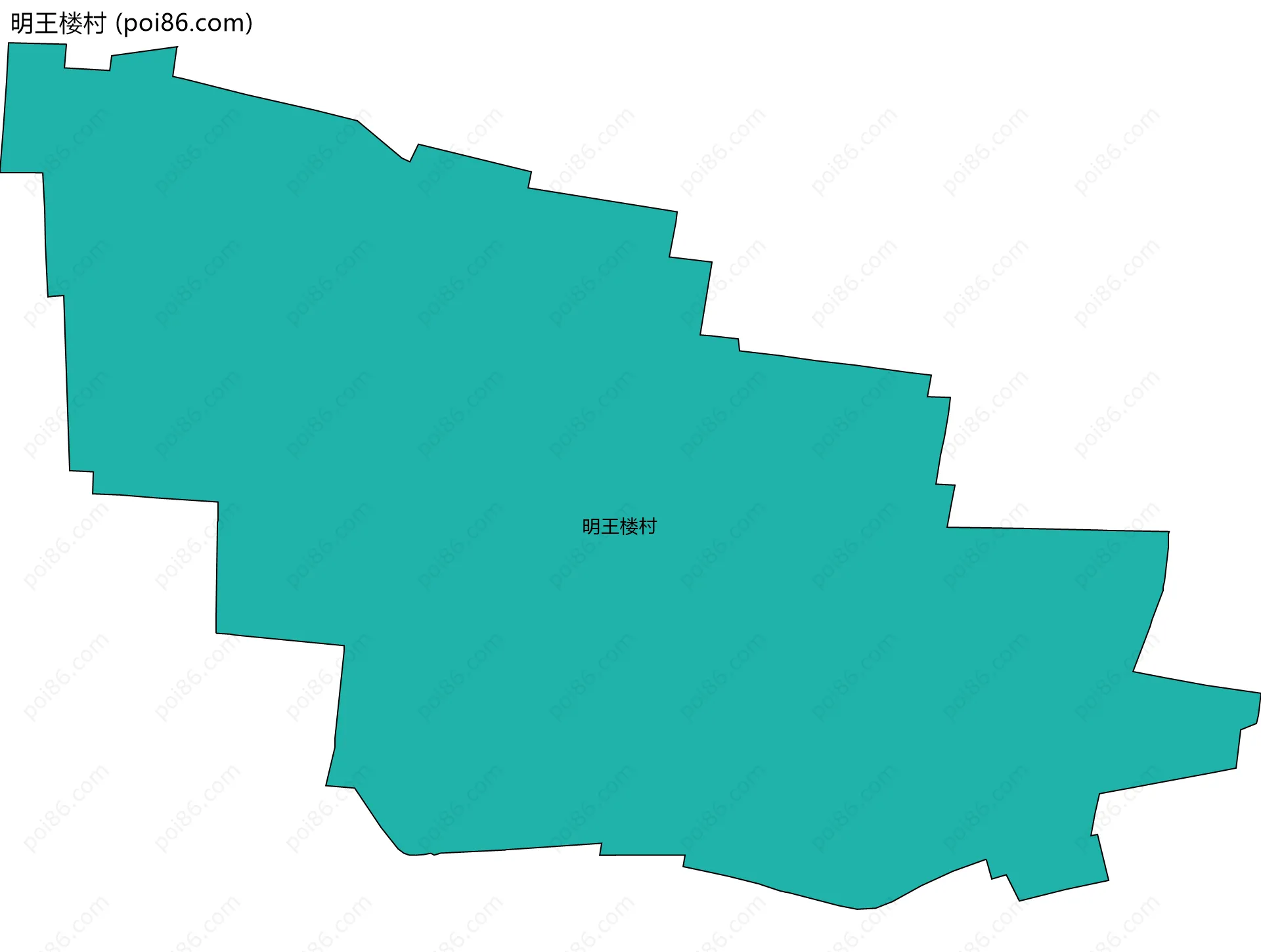 明王楼村边界地图