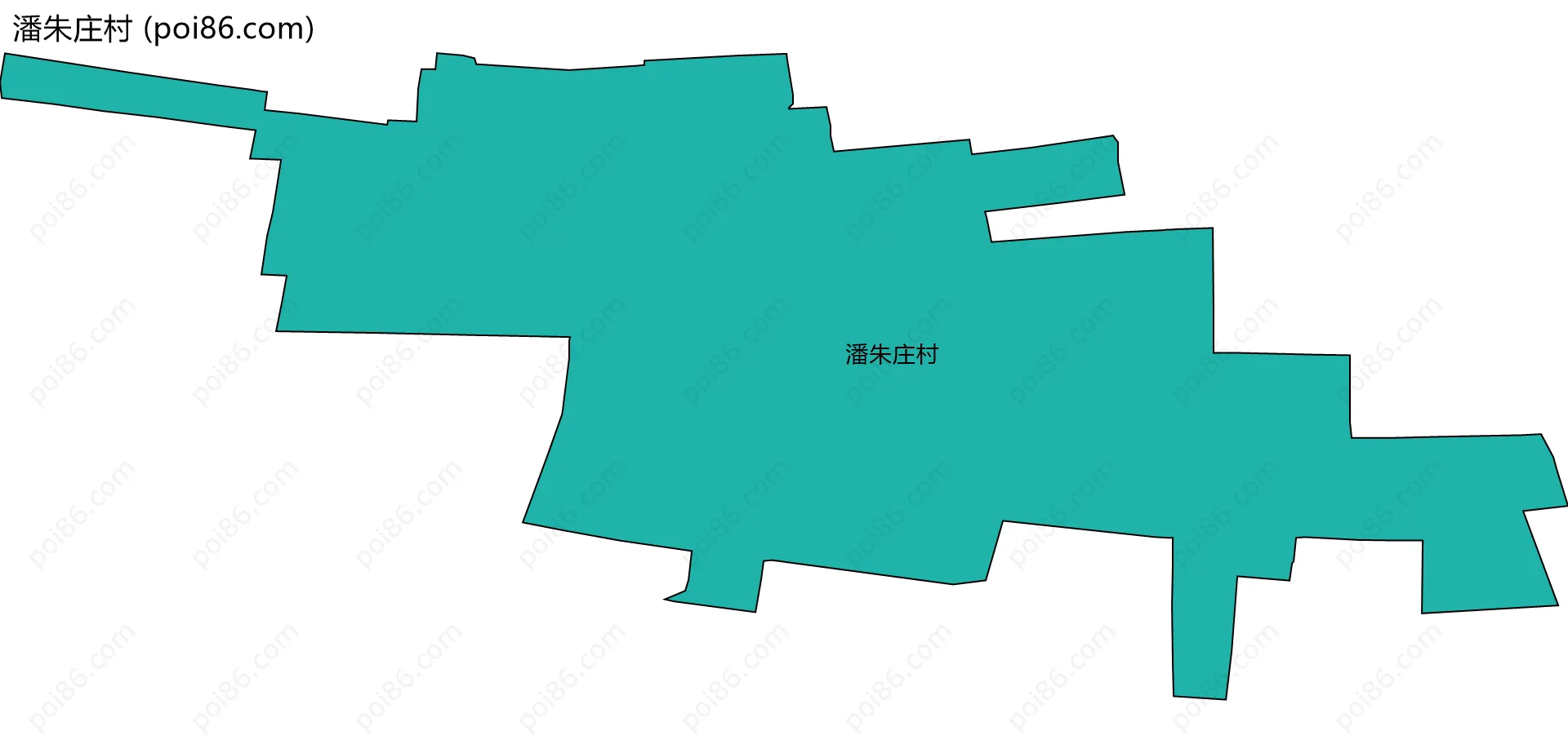 潘朱庄村边界地图