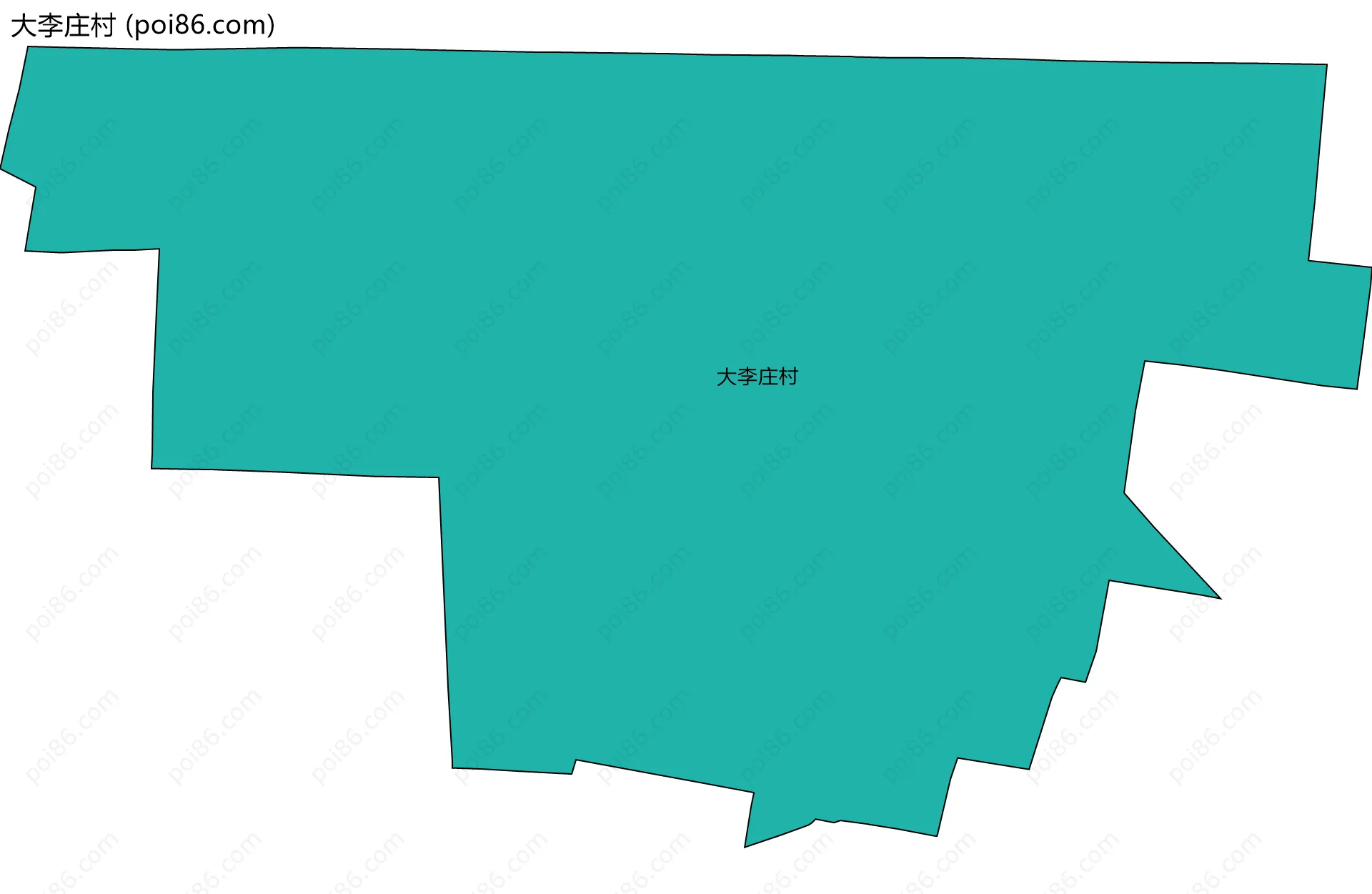 大李庄村边界地图
