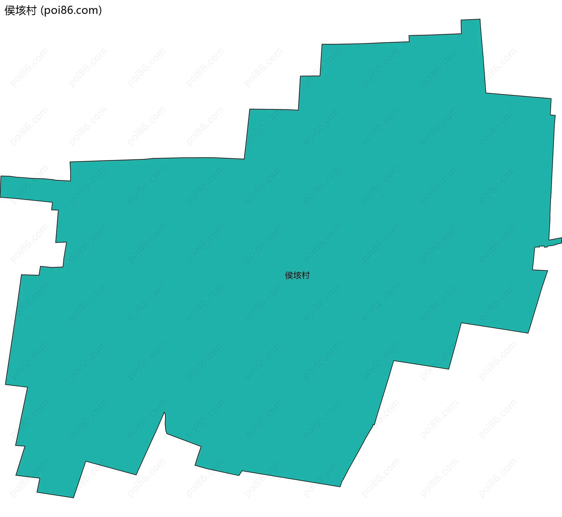 侯垓村边界地图