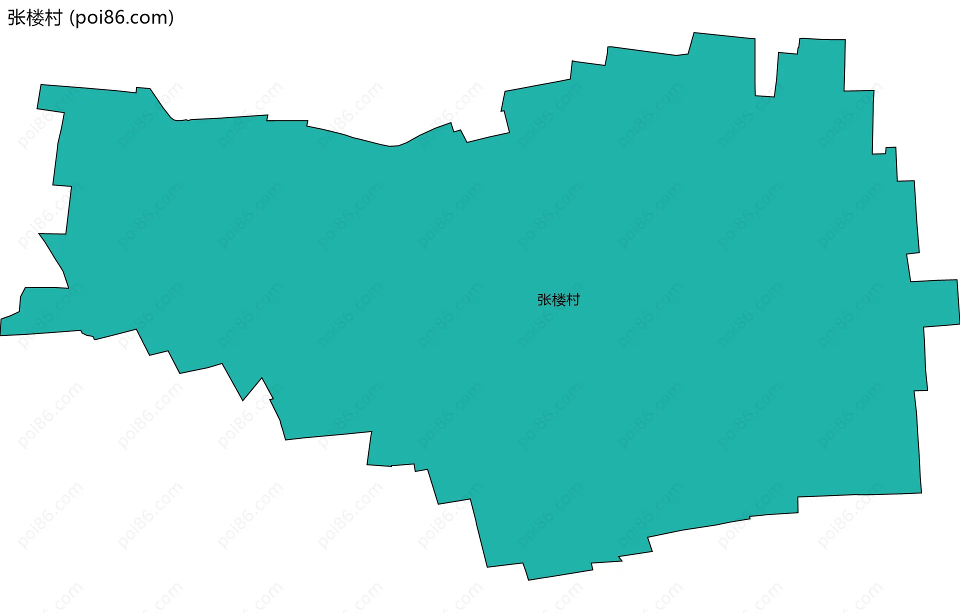 张楼村边界地图