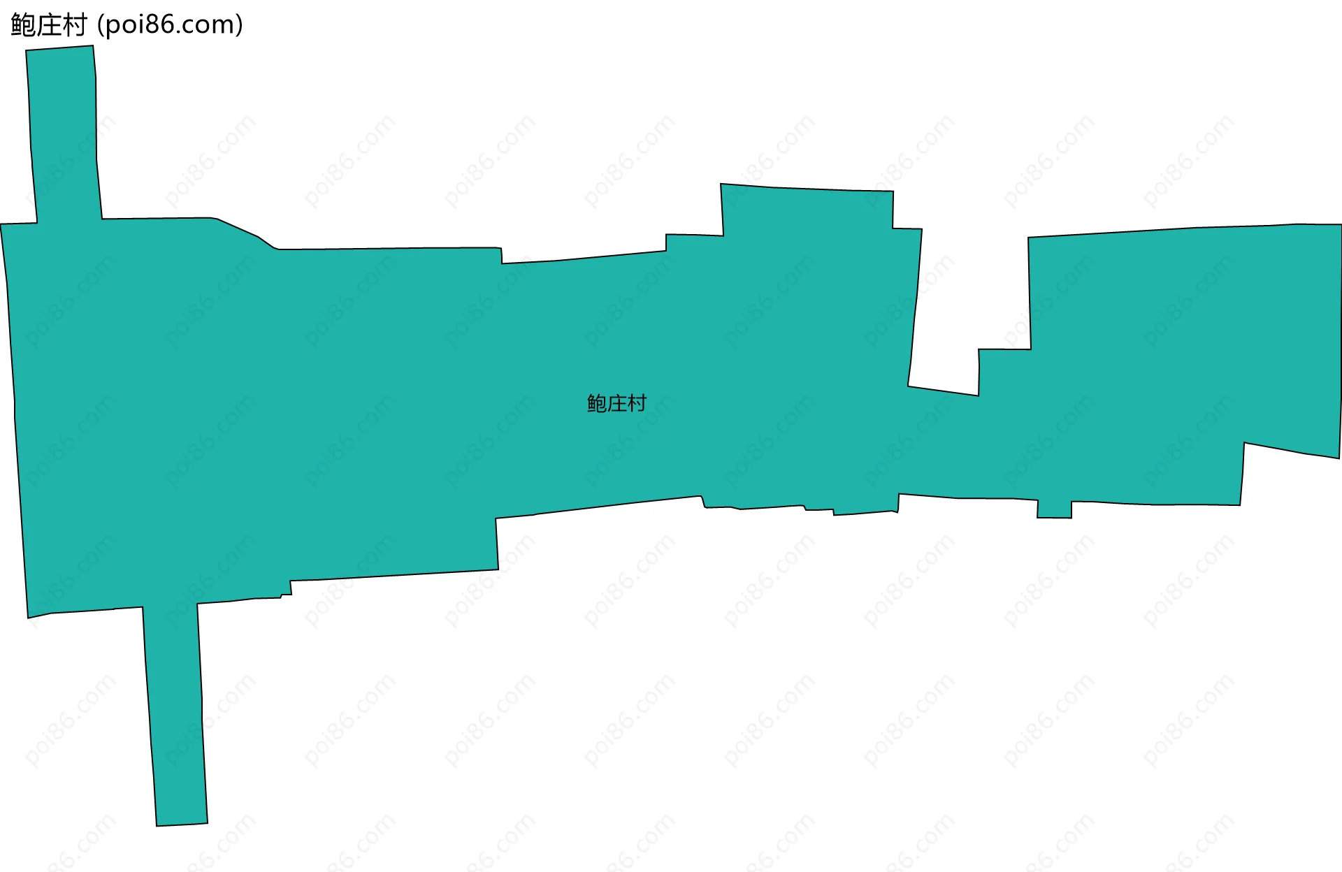 鲍庄村边界地图