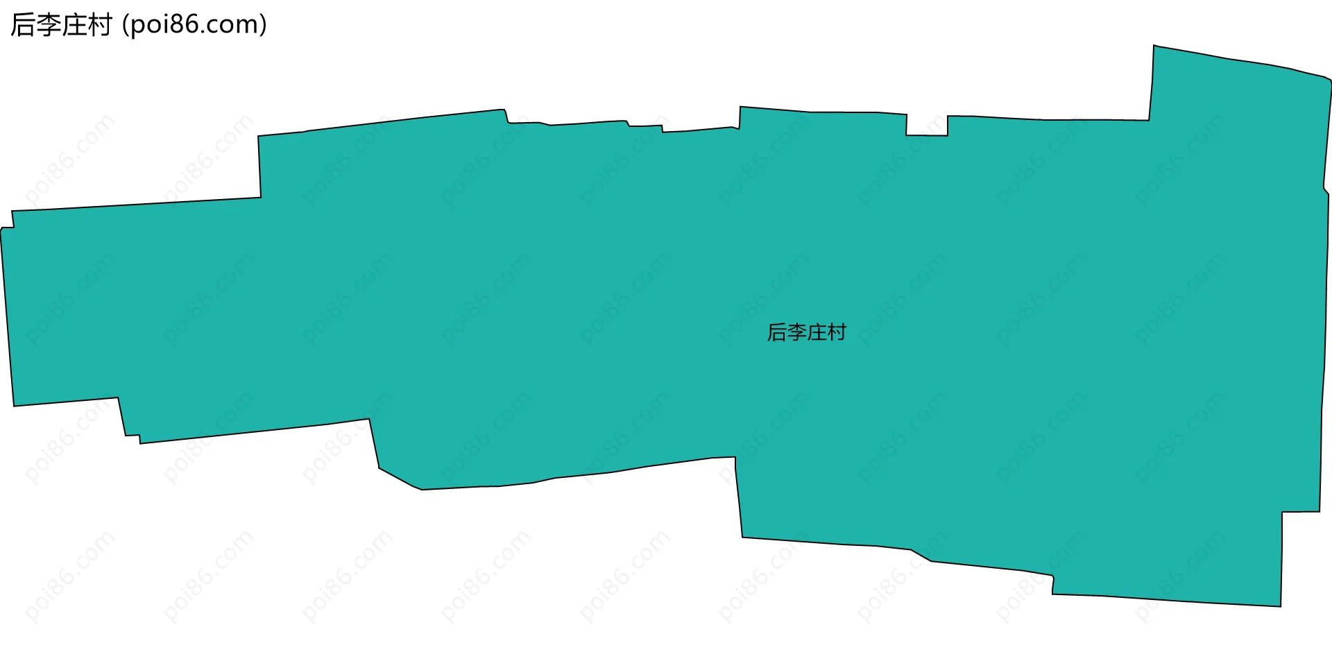 后李庄村边界地图