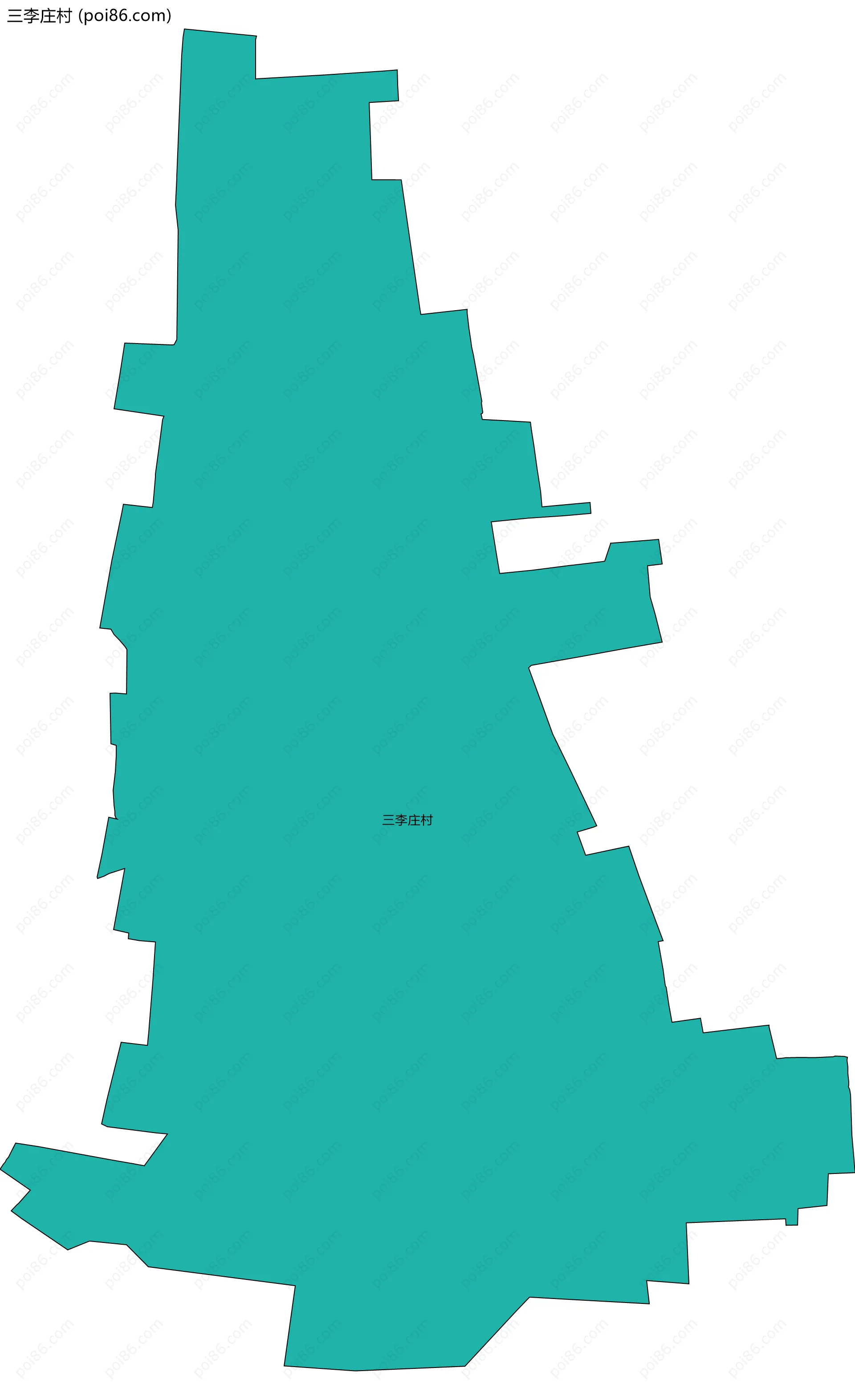 三李庄村边界地图