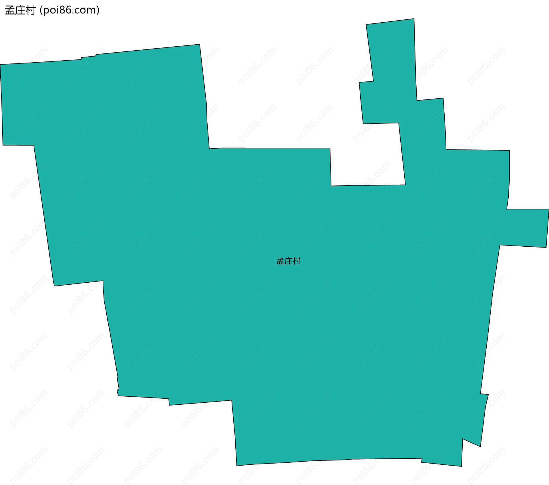 孟庄村边界地图