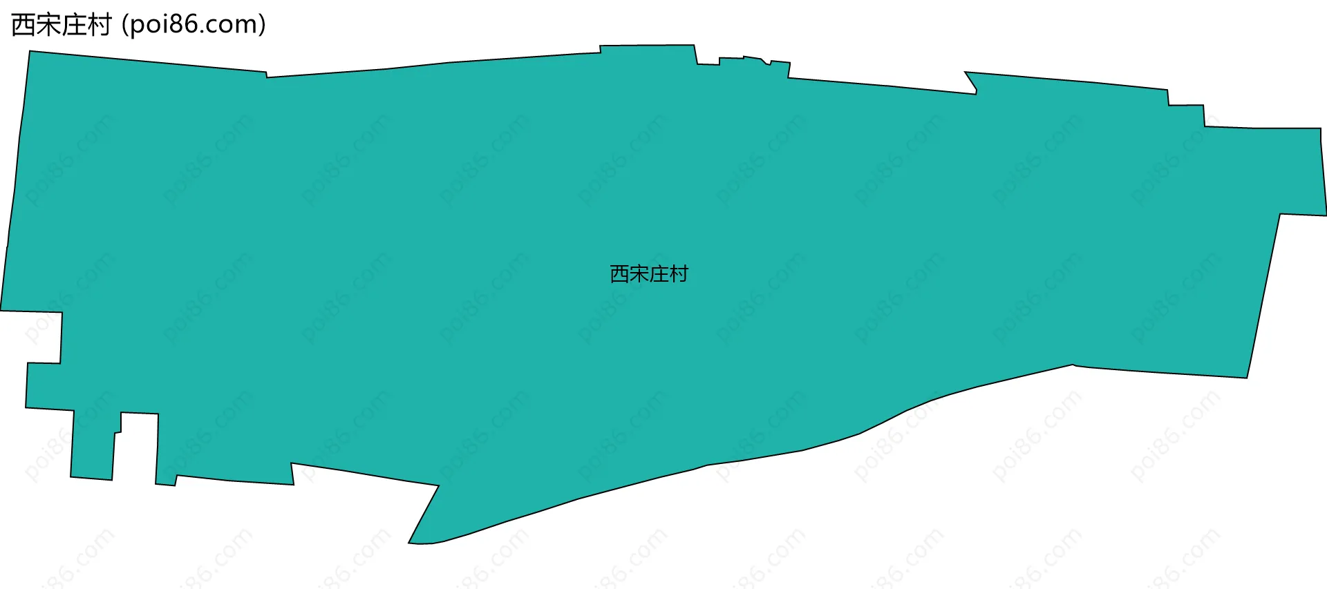 西宋庄村边界地图