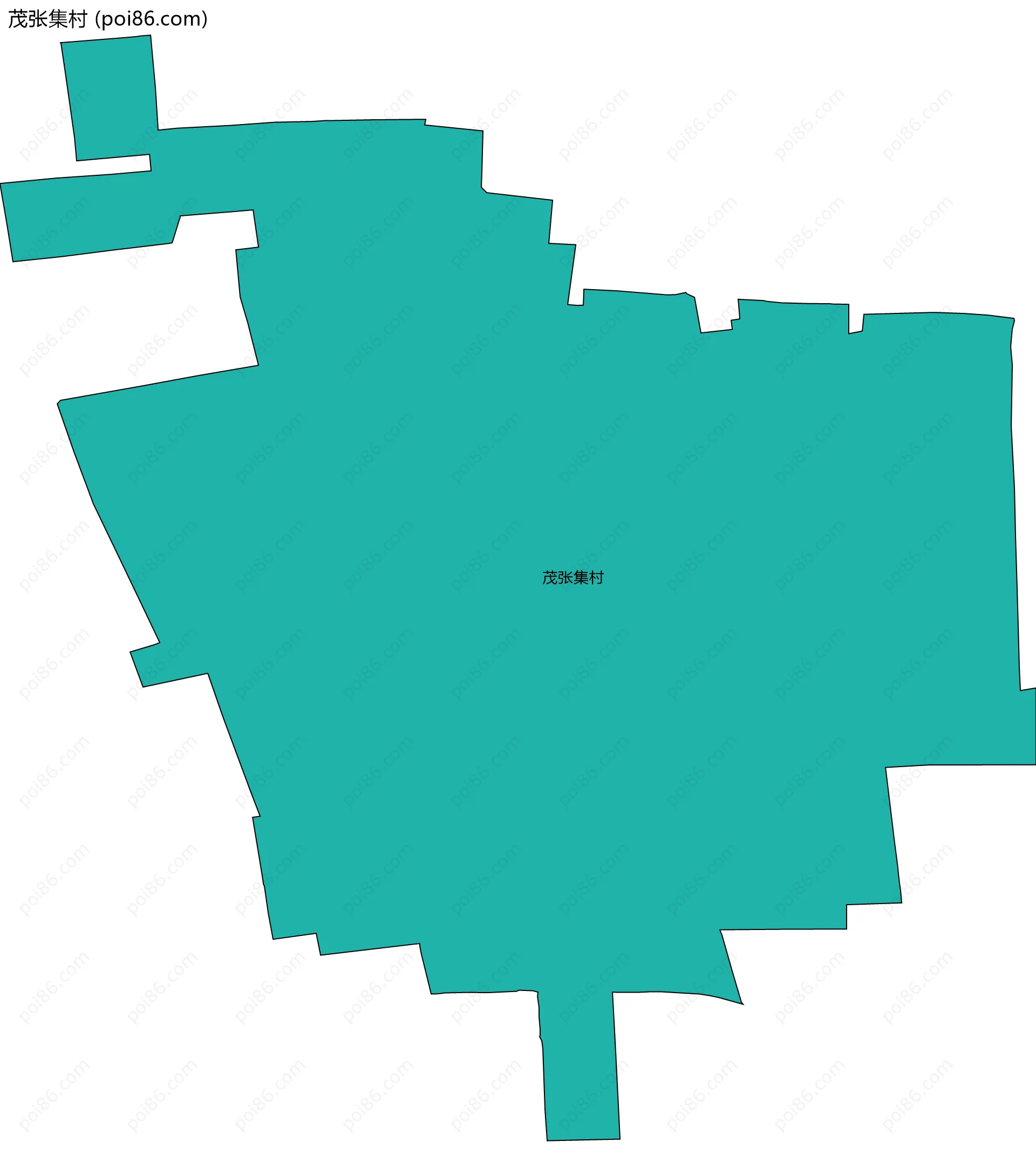 茂张集村边界地图