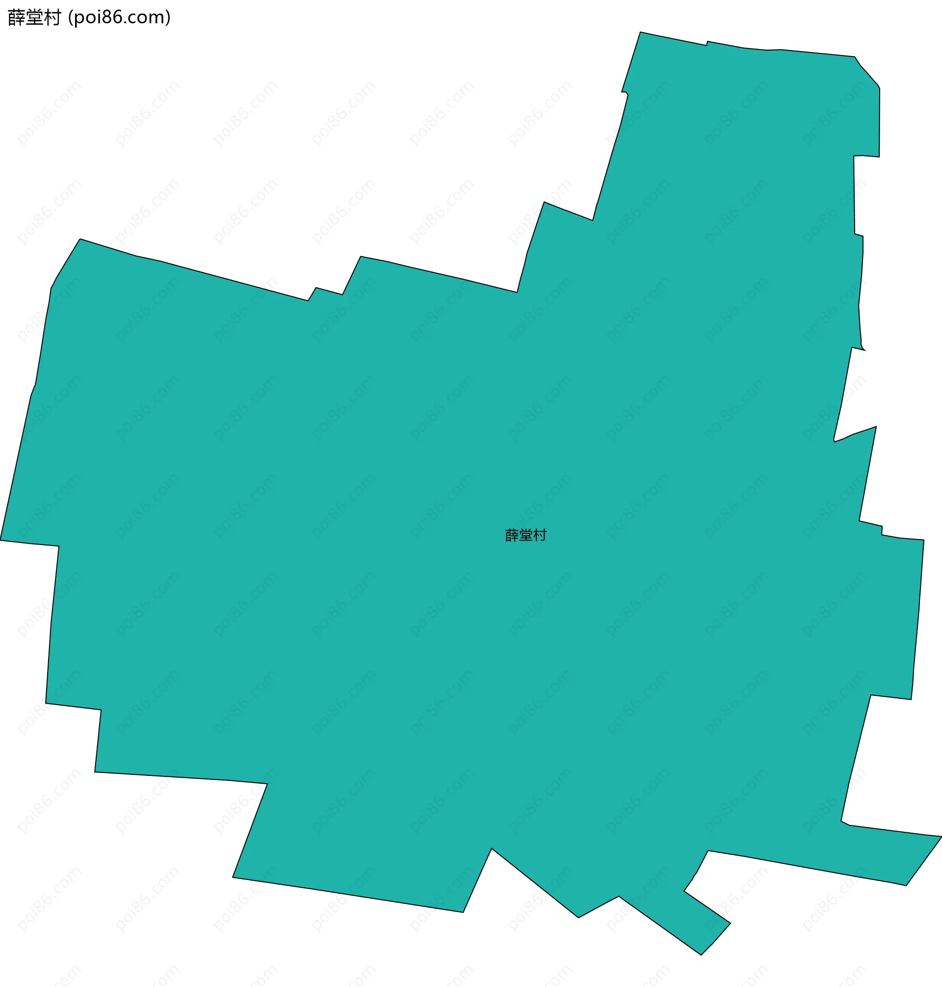 薛堂村边界地图