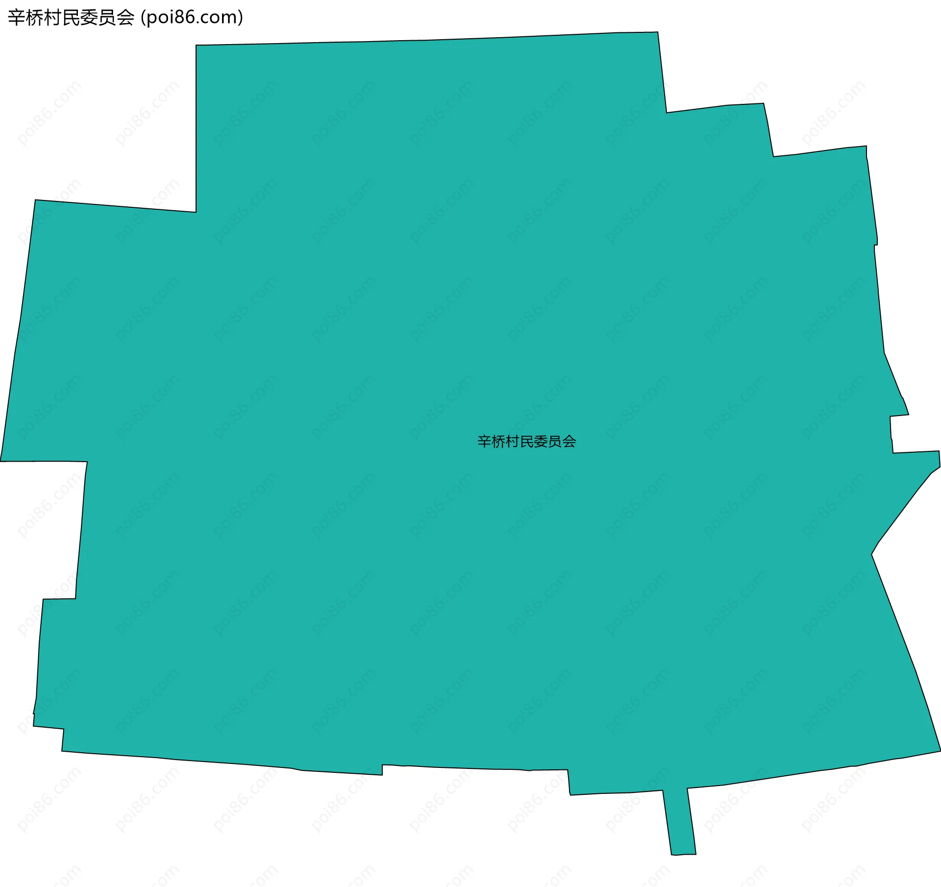 辛桥村民委员会边界地图