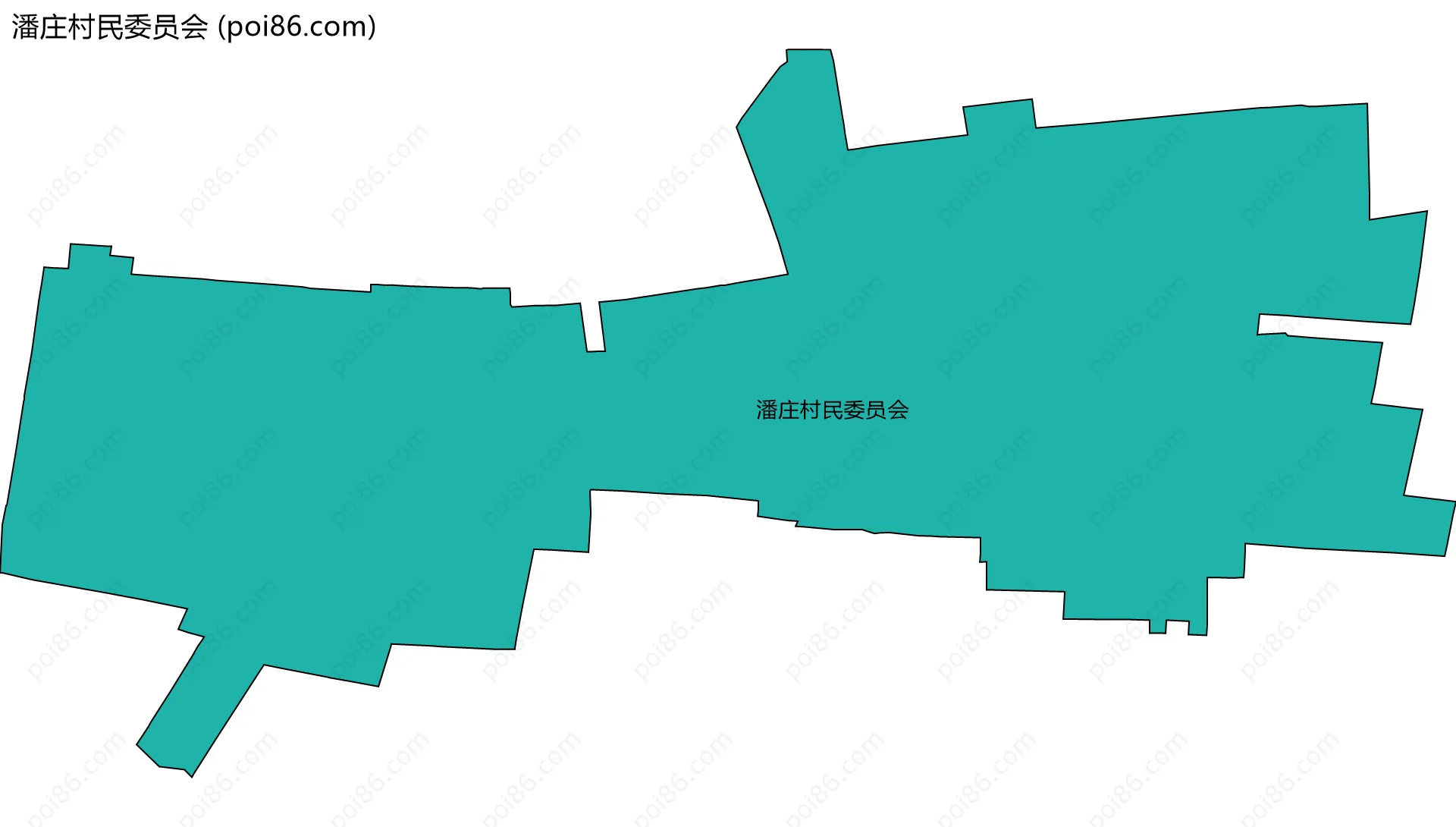 潘庄村民委员会边界地图