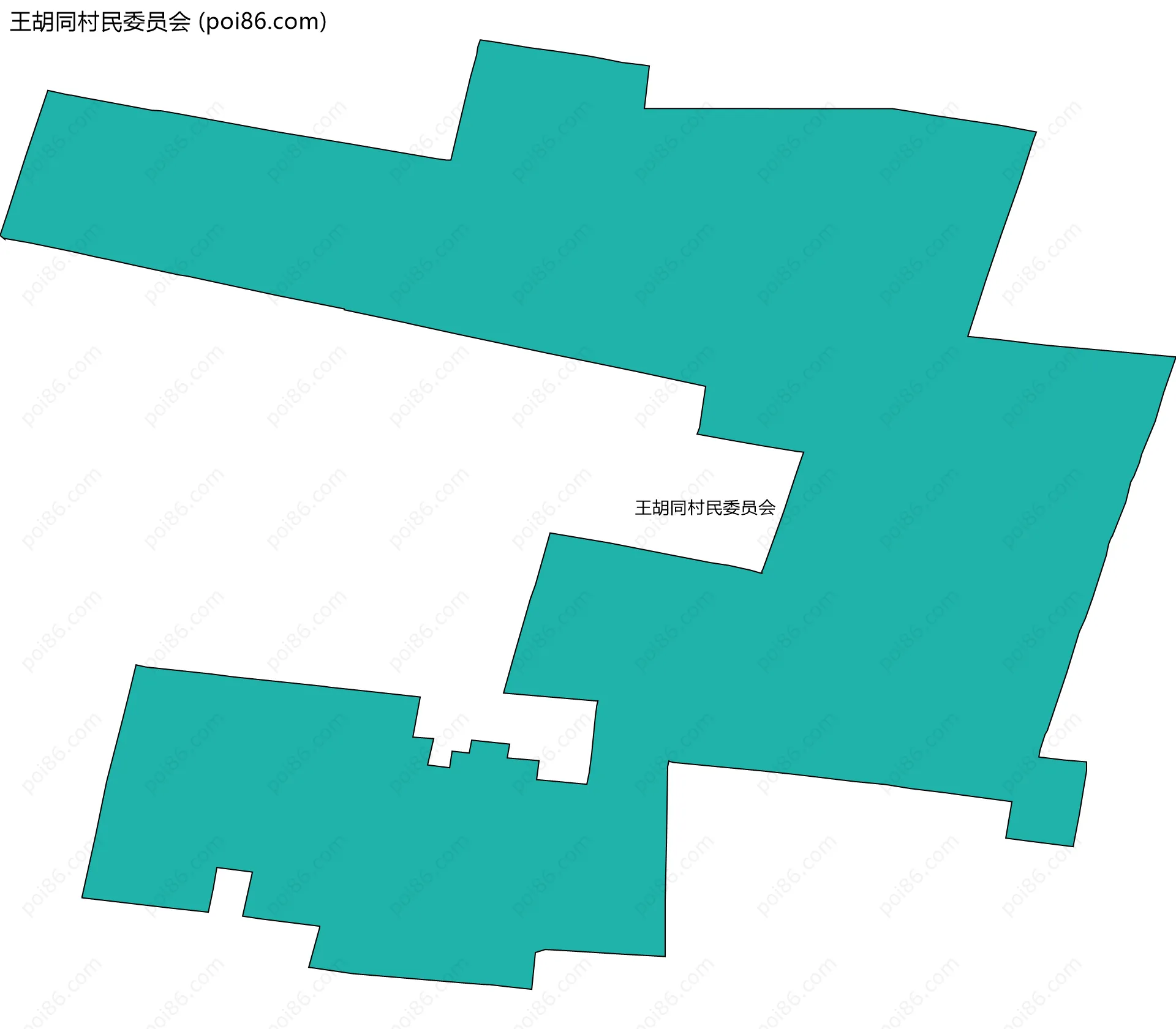 王胡同村民委员会边界地图